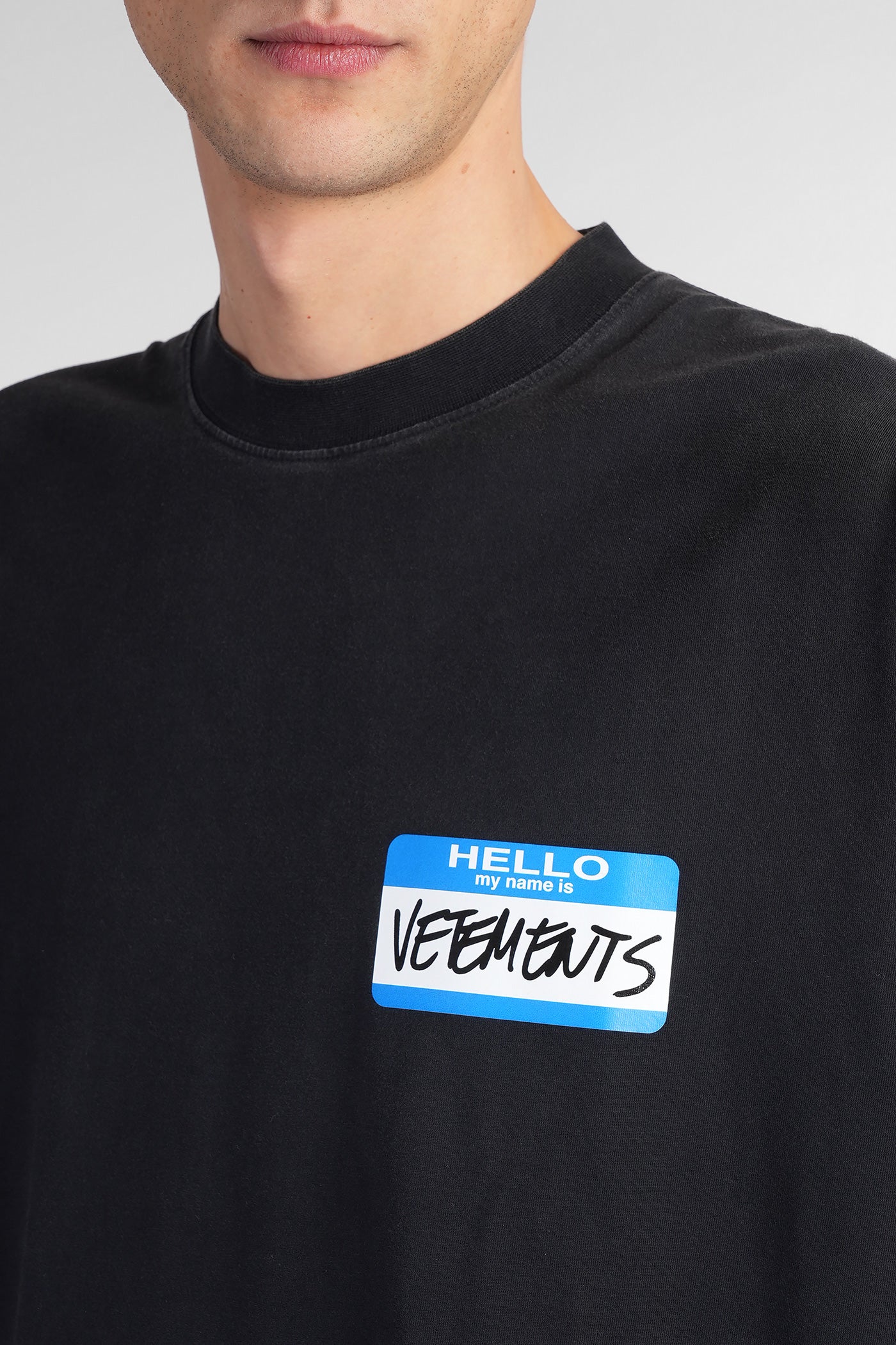 T-Shirt in black cotton - Image 5