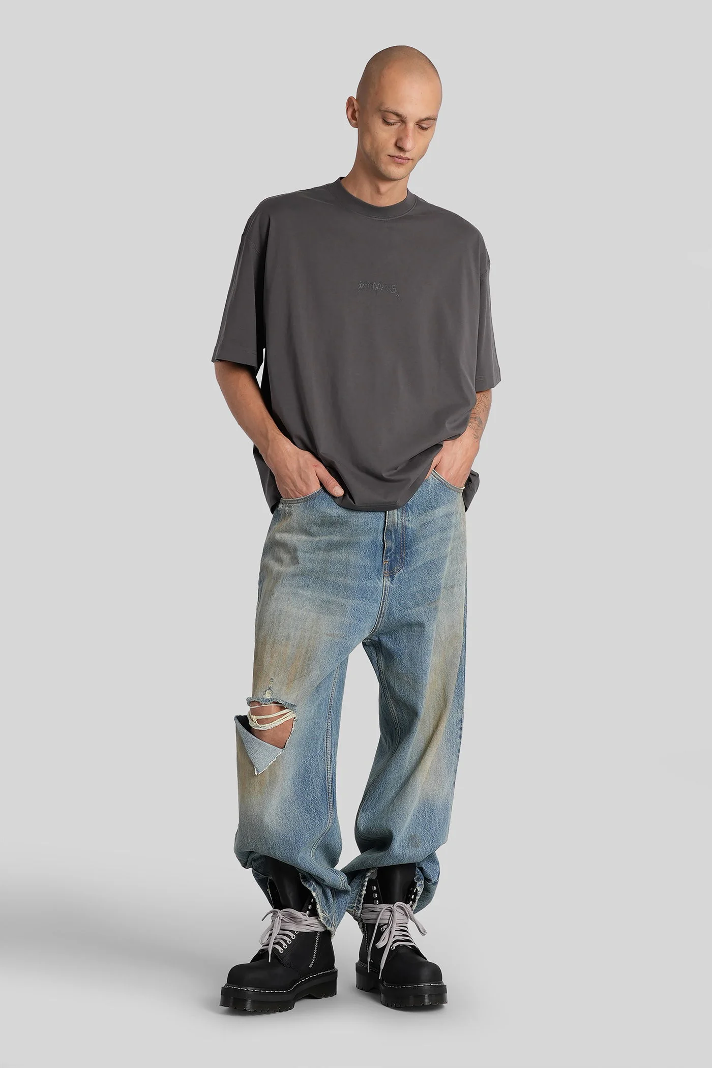 T-Shirt in grey cotton - Image 2