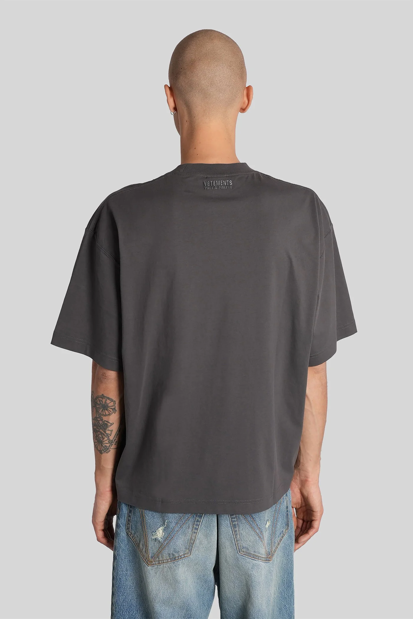 T-Shirt in grey cotton - Image 3