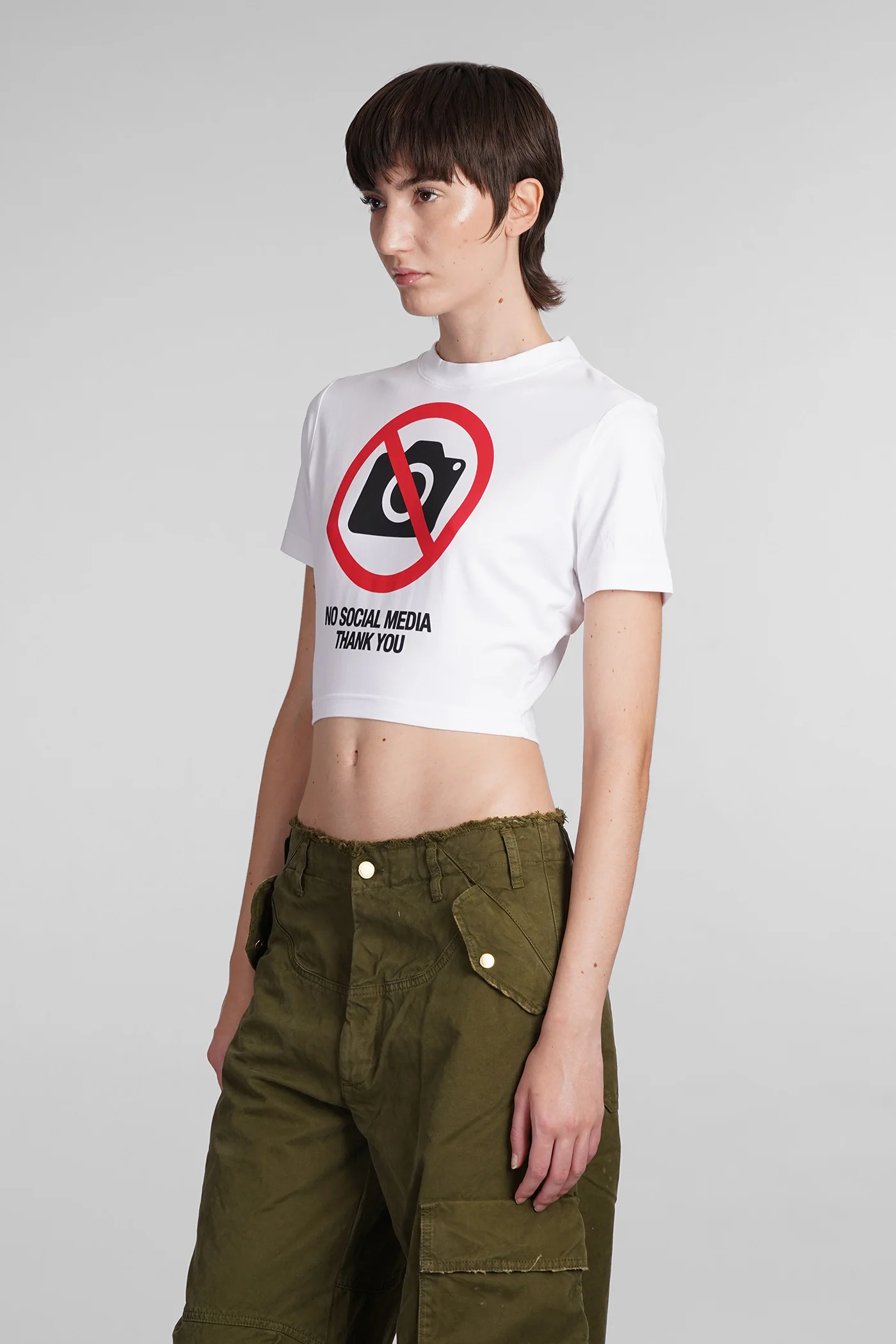 T-Shirt in white cotton - Image 4