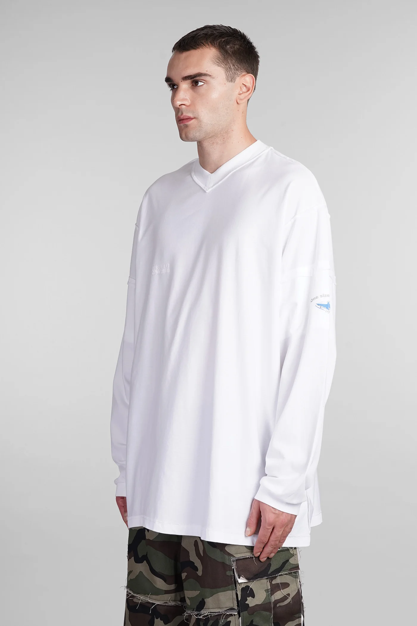 T-Shirt in white cotton - Image 4