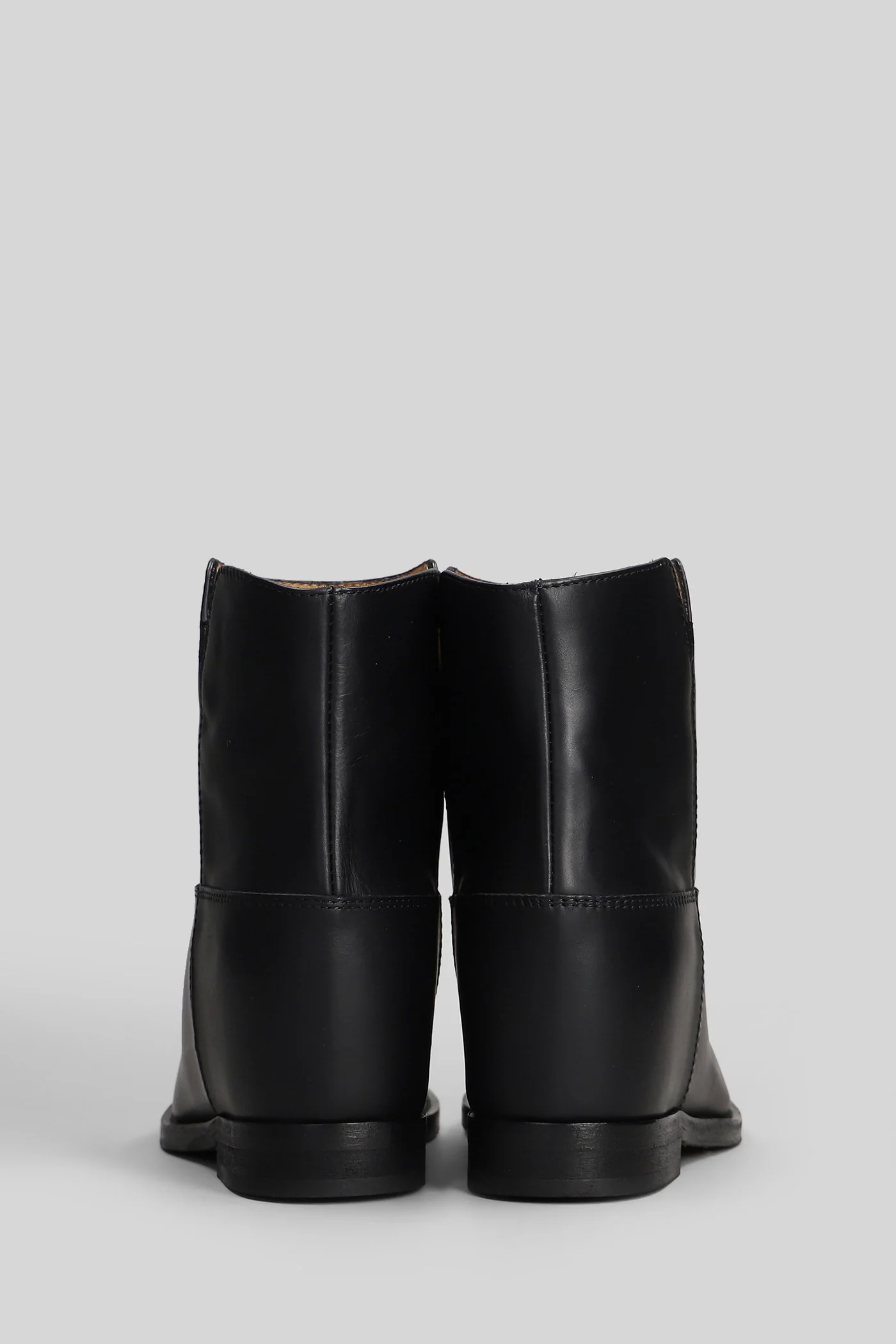 Ankle boots inside wedge in black leather - Image 4