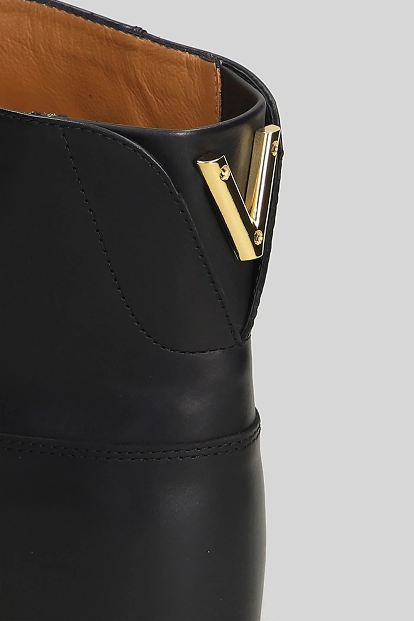 Ankle boots inside wedge in black leather - Image 5