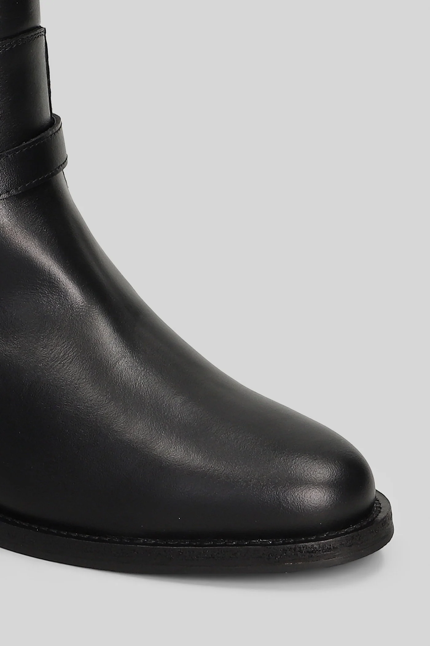 Ankle boots inside wedge in black leather - Image 5