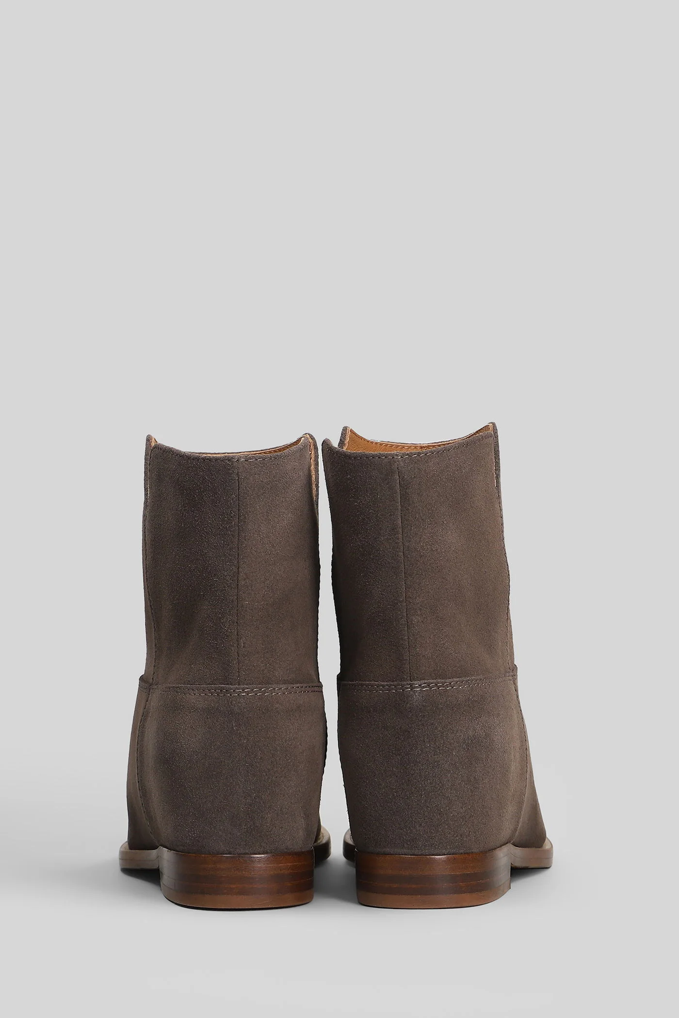 Ankle boots inside wedge in taupe suede - Image 4