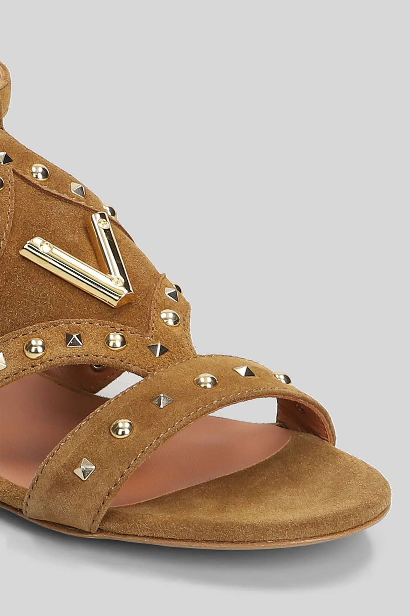 Flat sandal-slipper in leather color suede - Image 5