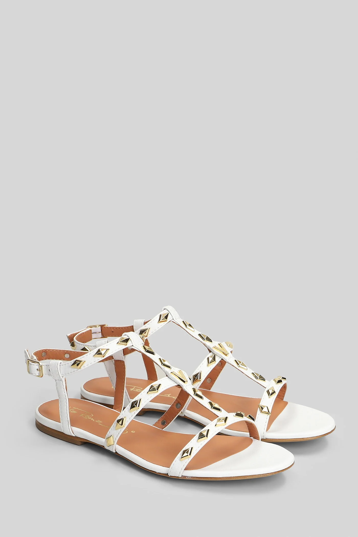 Flat sandal-slipper in white leather - Image 2