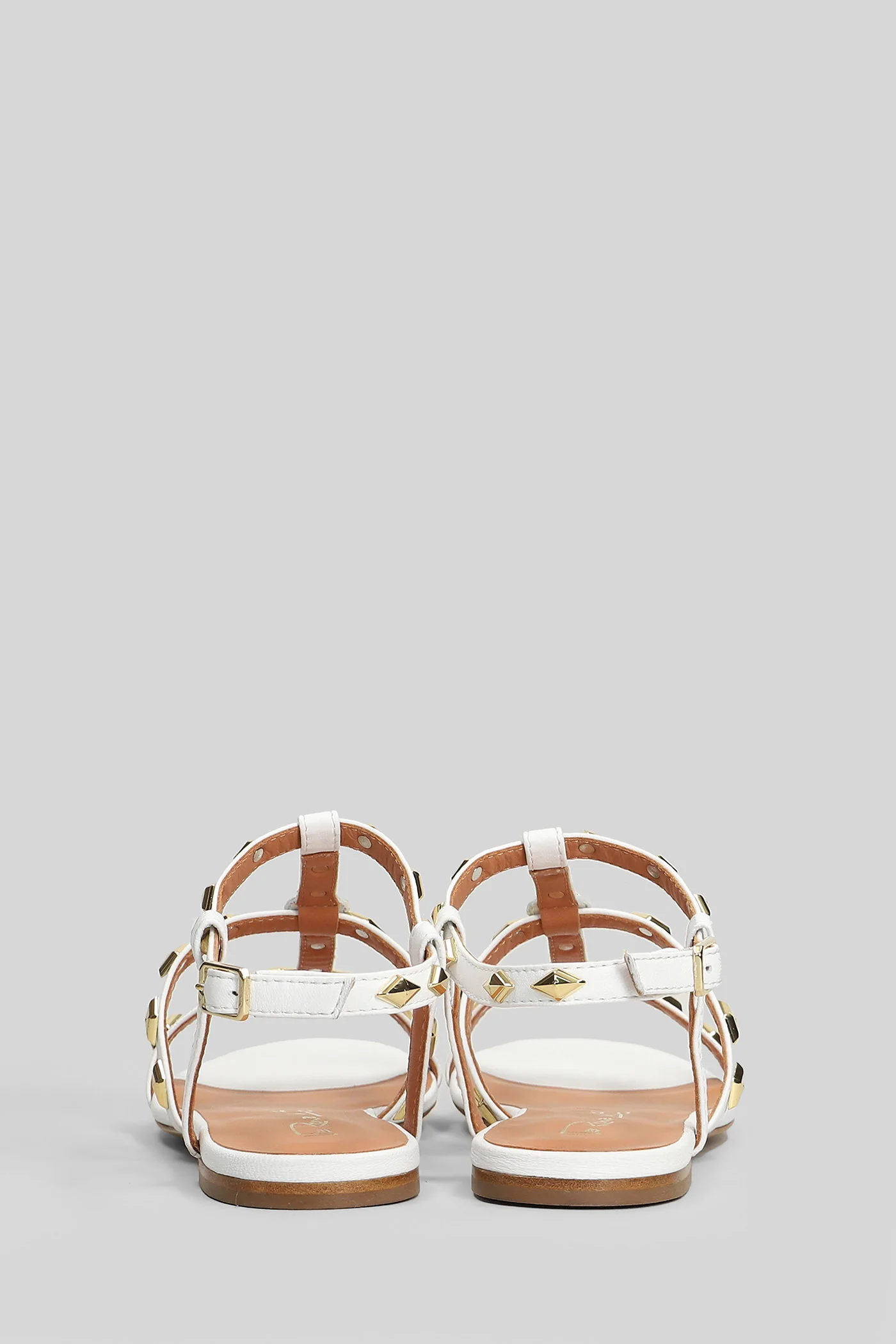 Flat sandal-slipper in white leather - Image 4