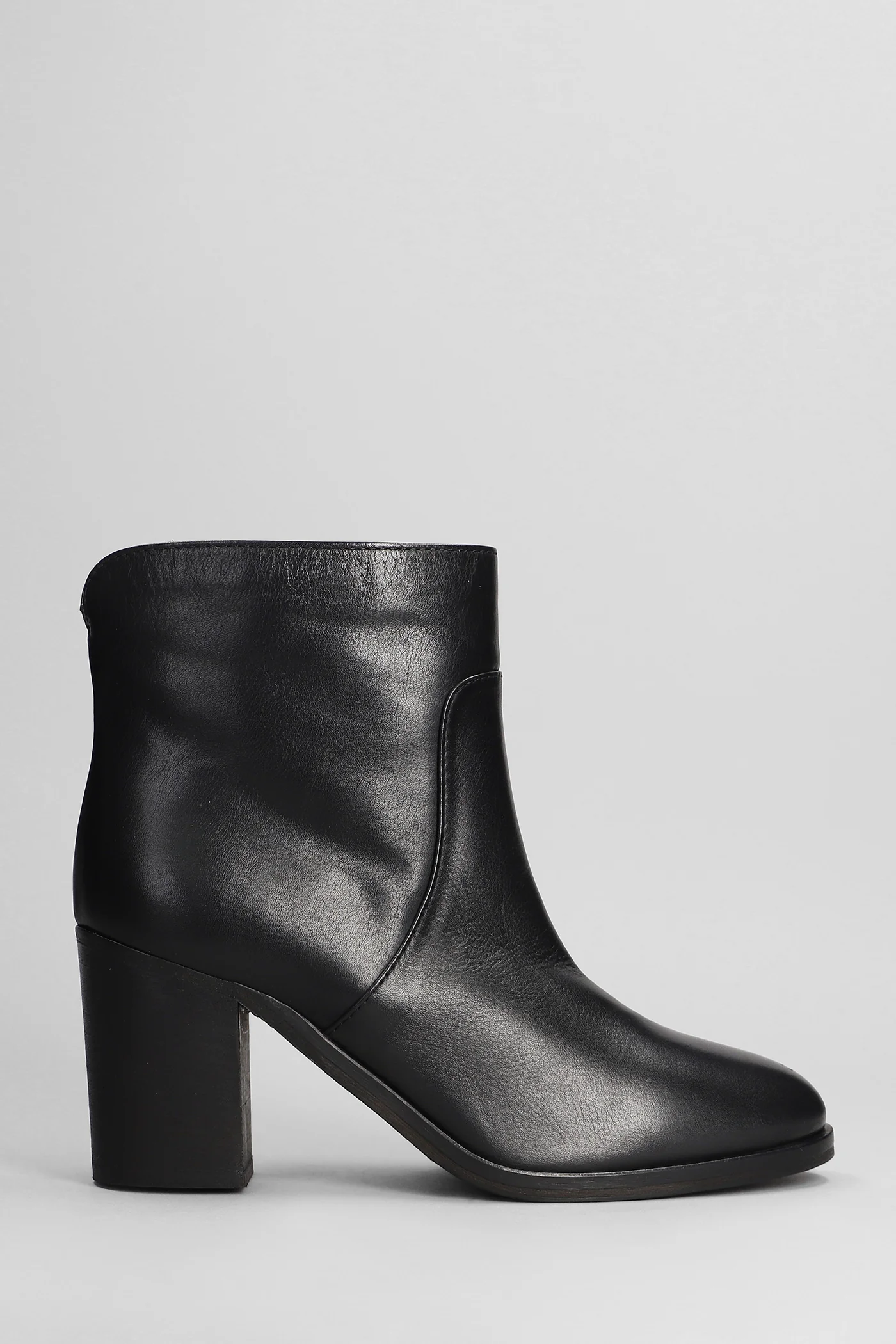 High heels Ankle boots in black leather