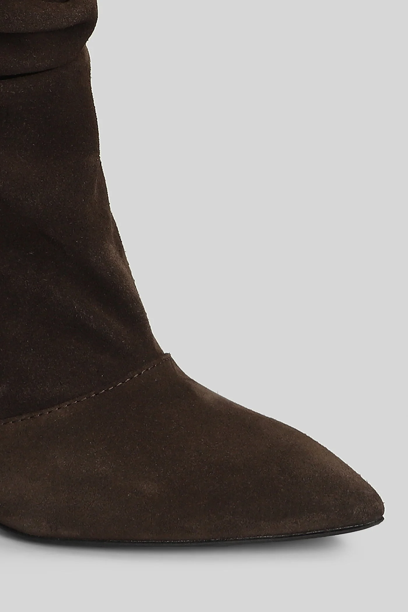High heels Ankle boots in dark brown suede - Image 10