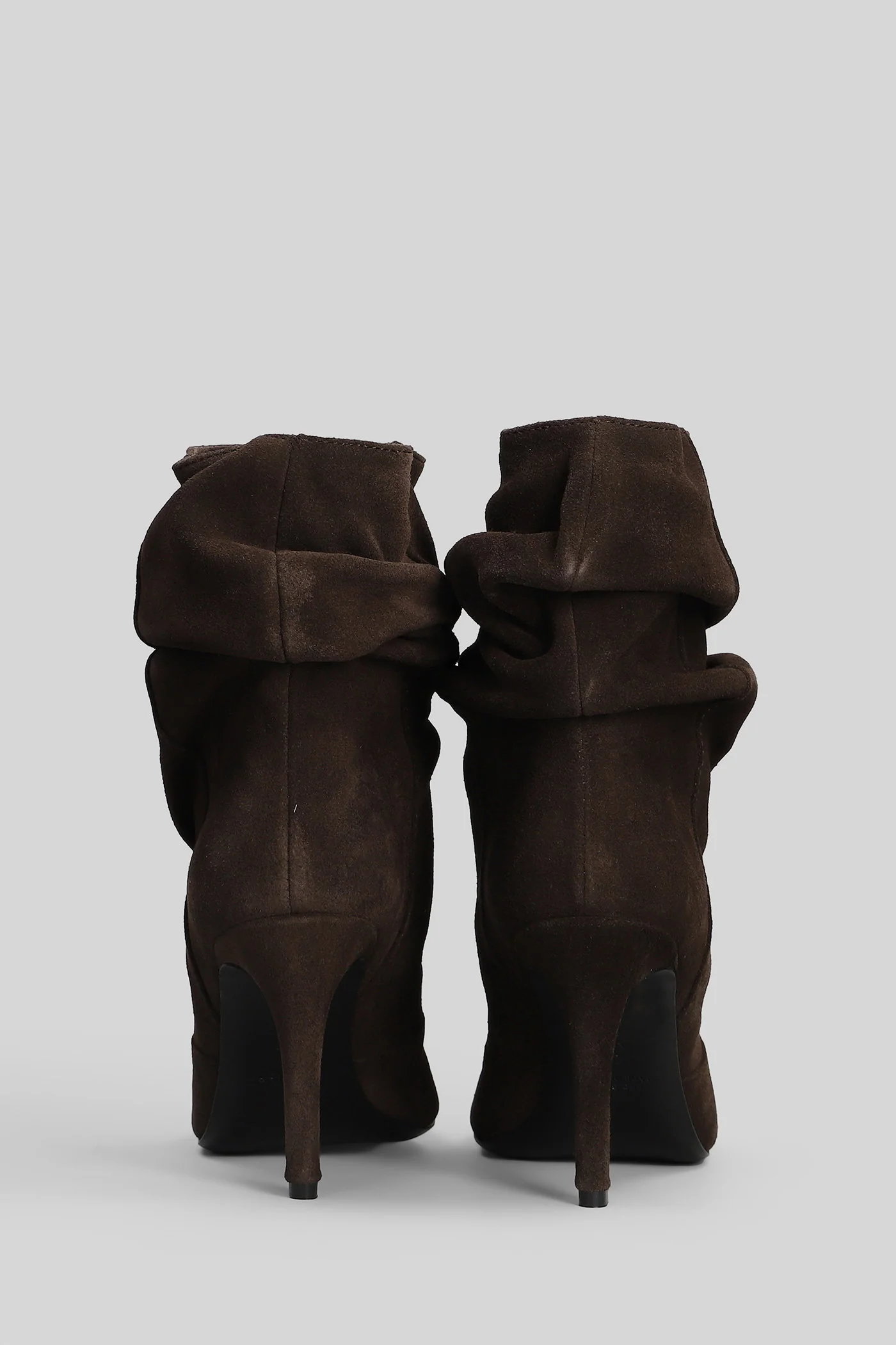 High heels Ankle boots in dark brown suede - Image 4