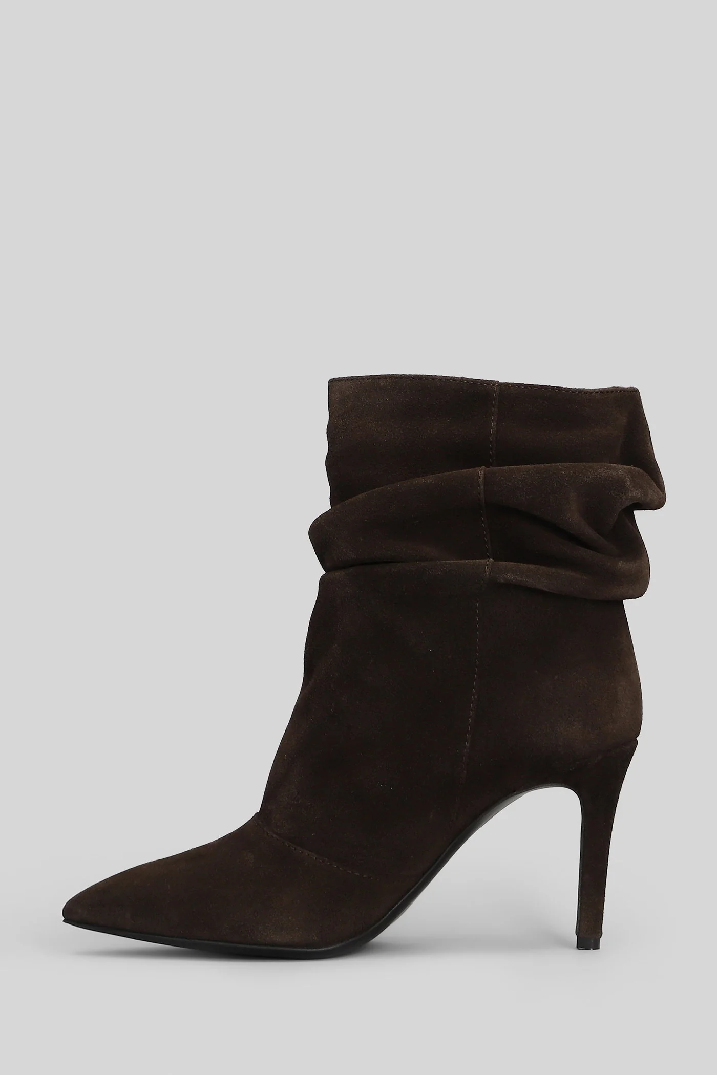 High heels Ankle boots in dark brown suede - Image 8
