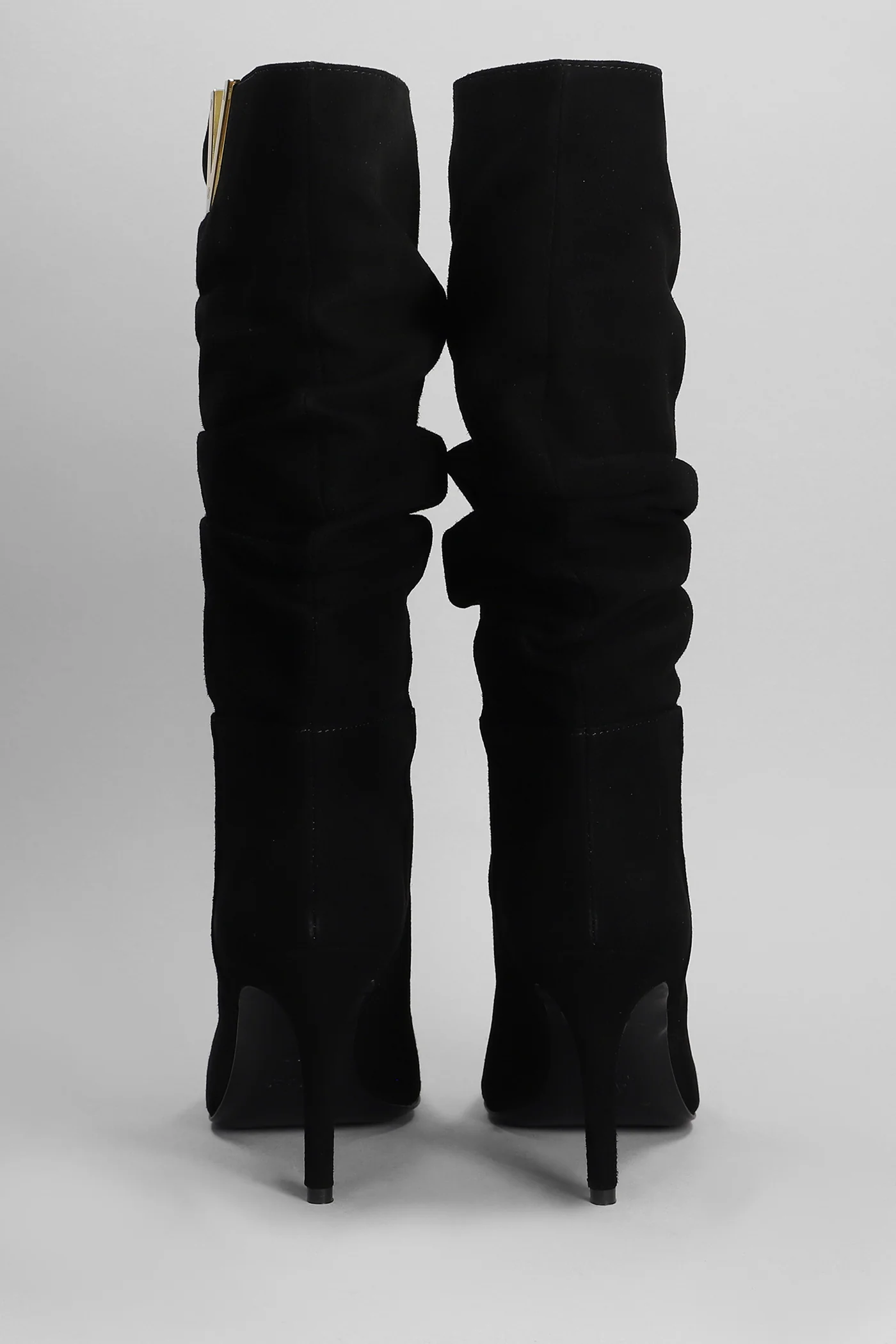 High heels boots in black suede - Image 4