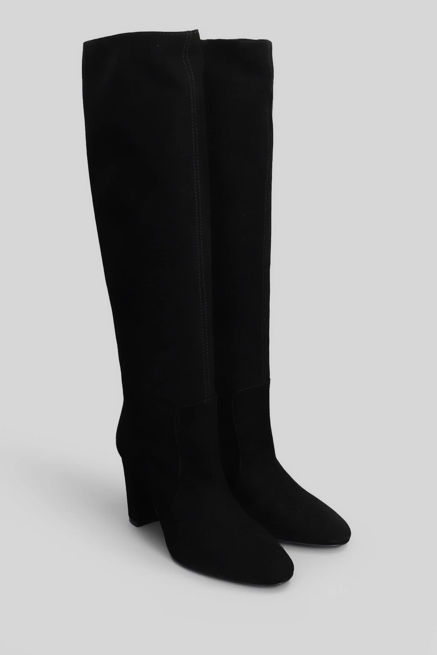 High heels boots in black suede - Image 2