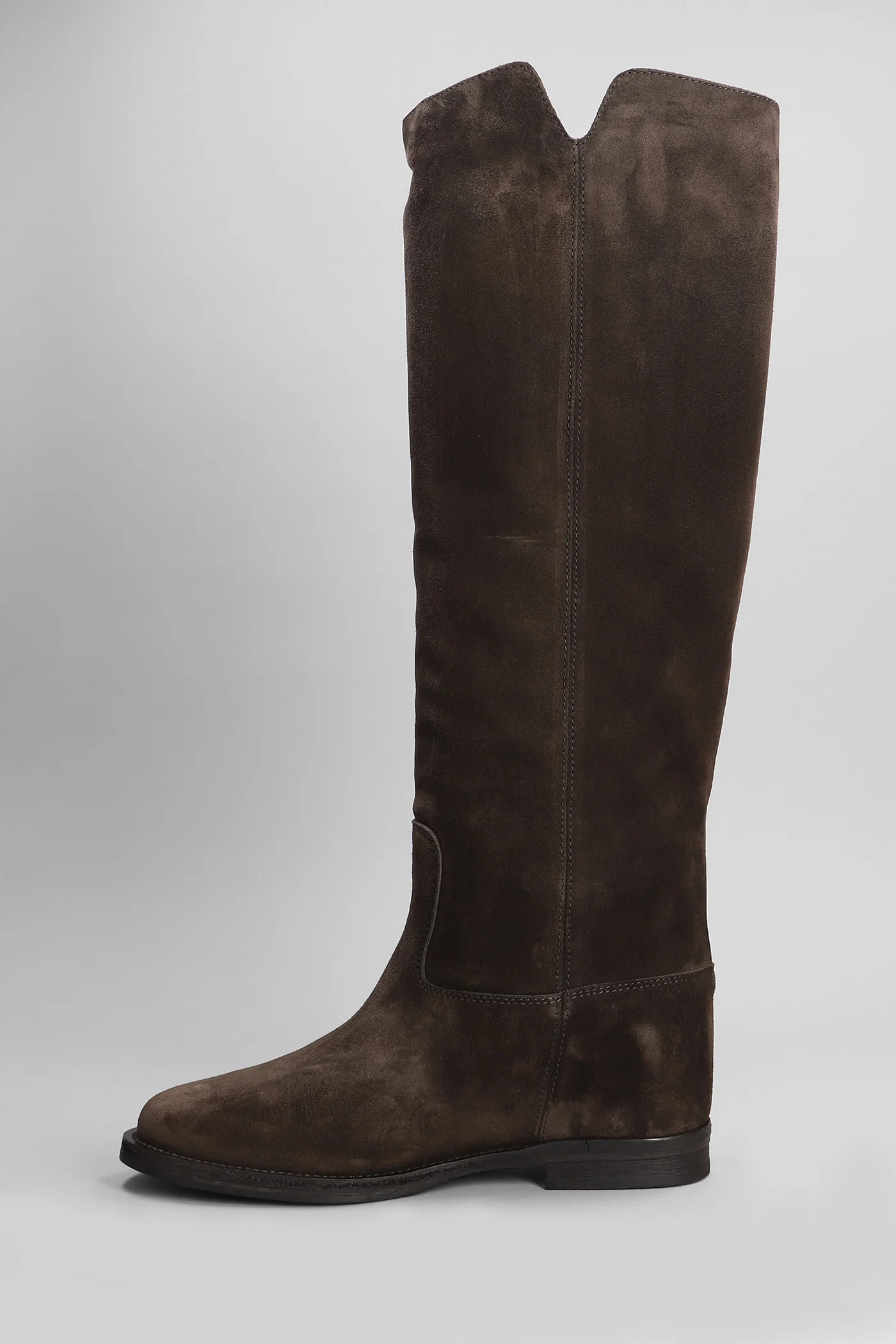 in dark brown suede - Image 3