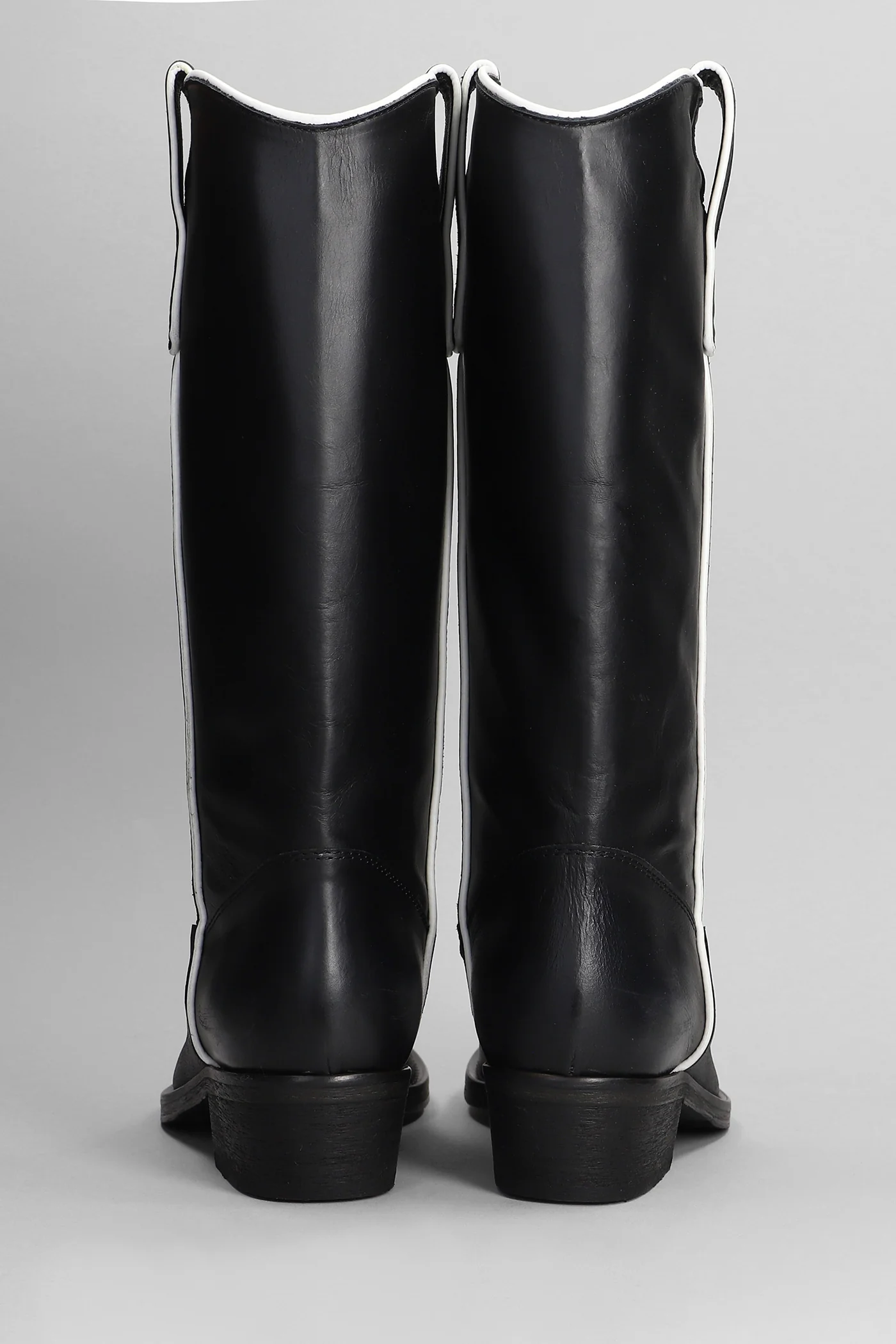 texan boots in black leather - Image 4