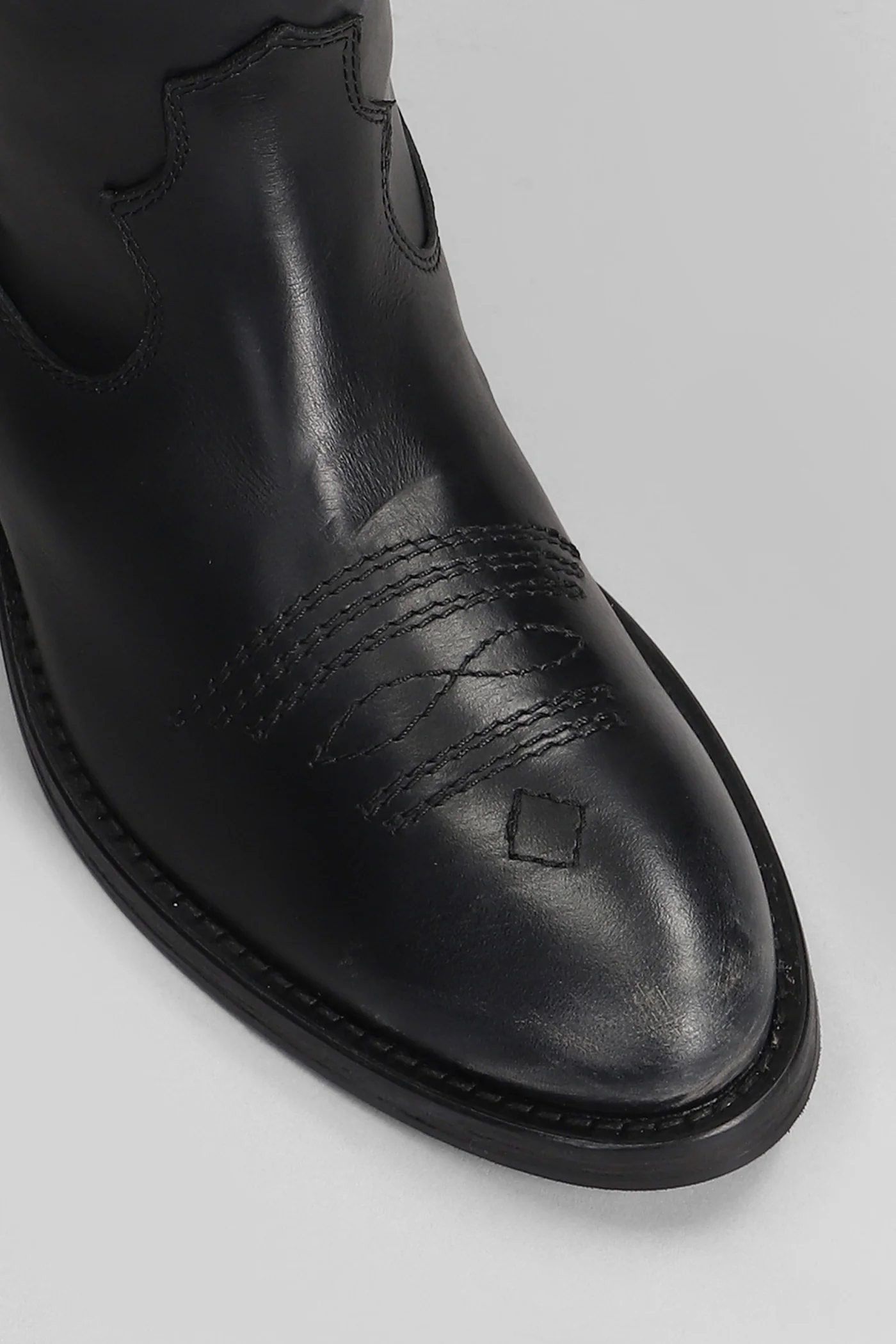 texan boots in black leather - Image 5
