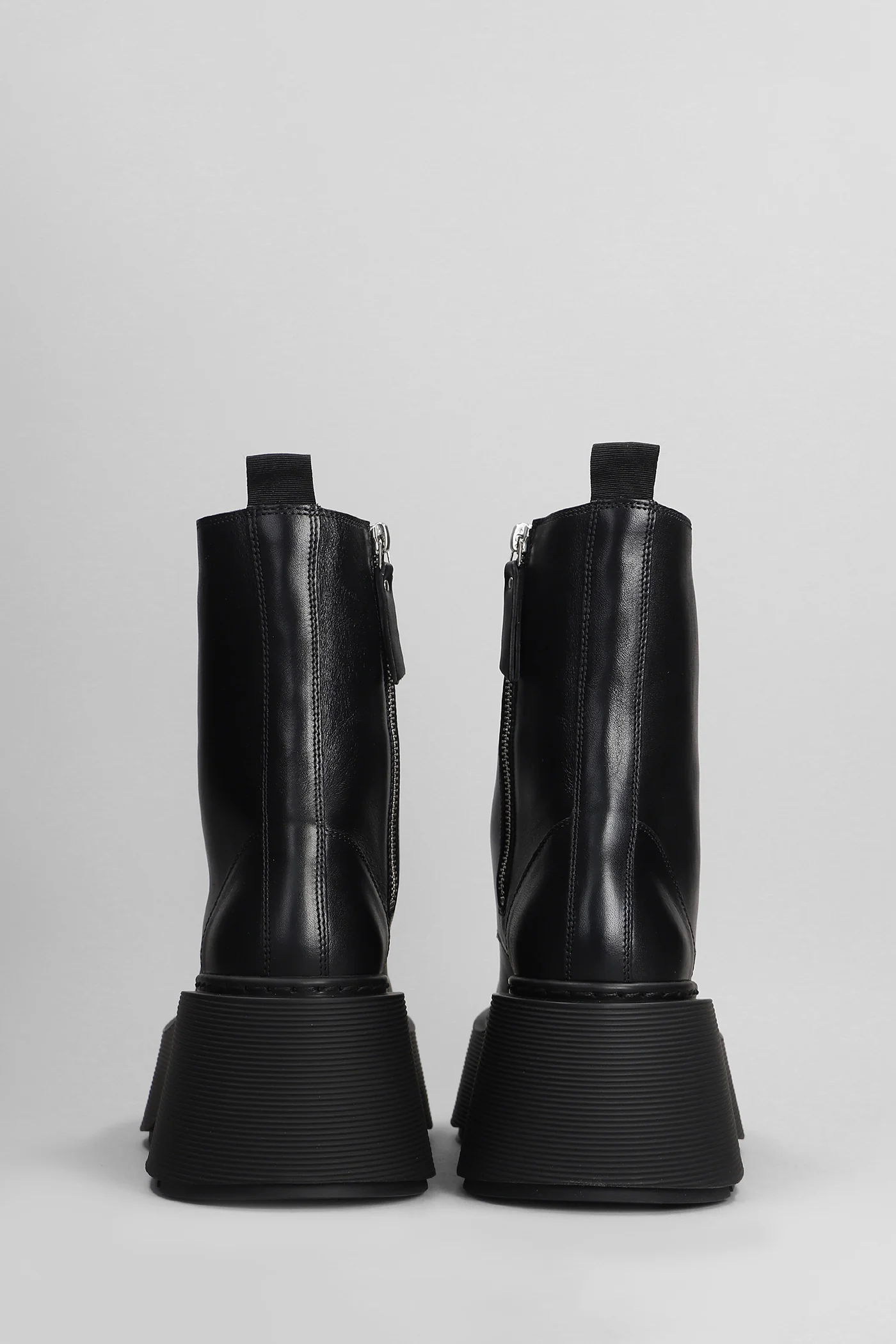 Etna Combat boots in black leather - Image 4