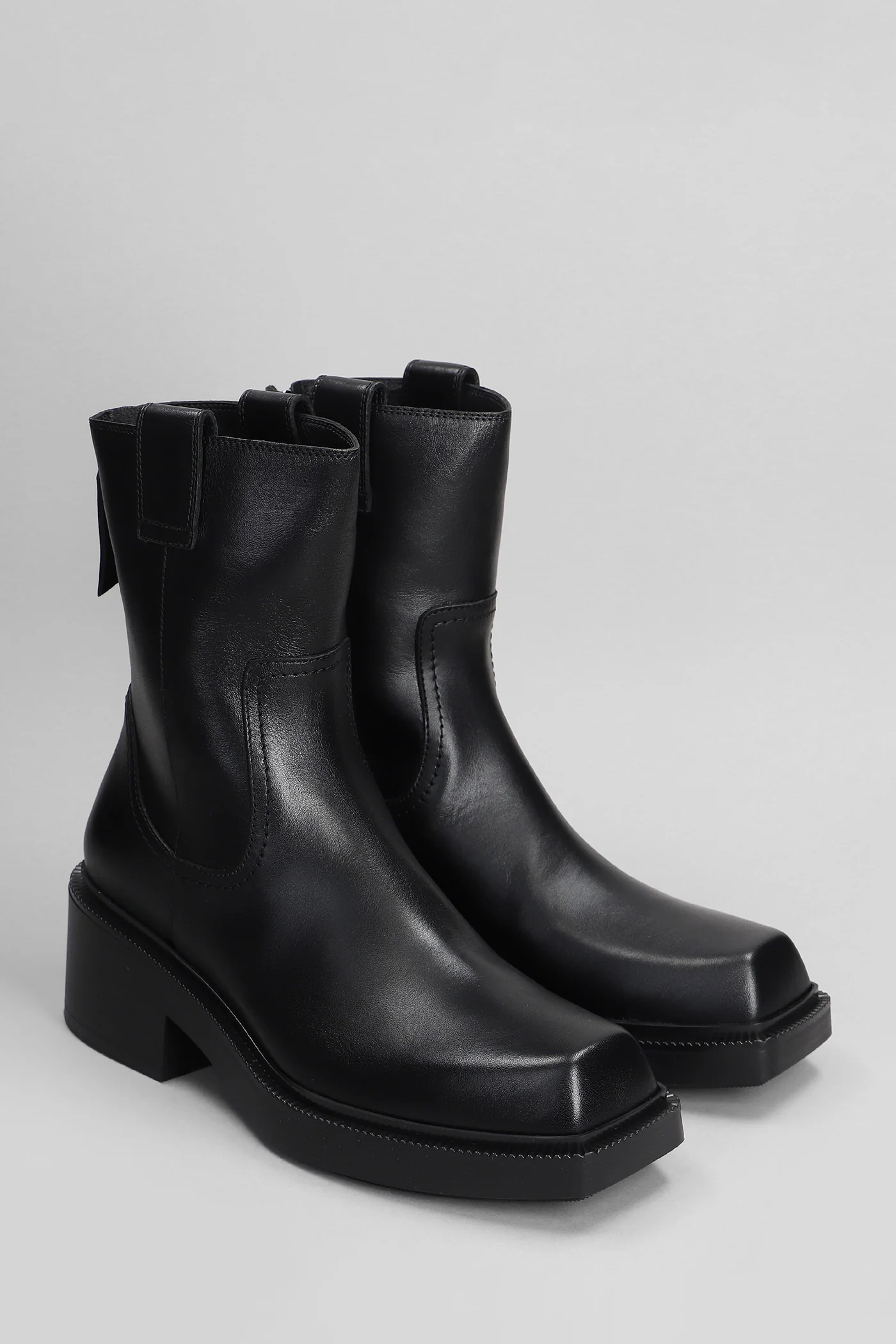 Pampas High heels Ankle boots in black leather - Image 2