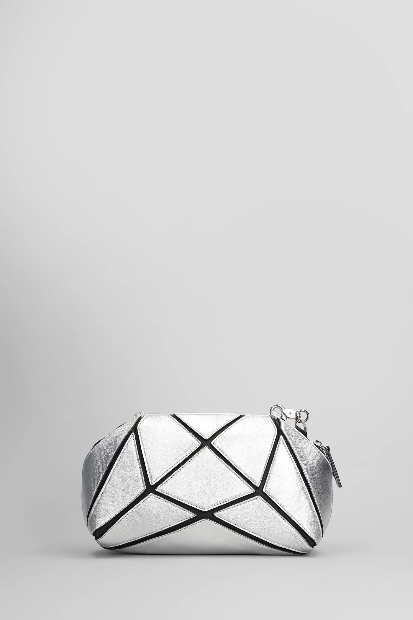 Show 109 Shoulder bag in silver leather - Image 3