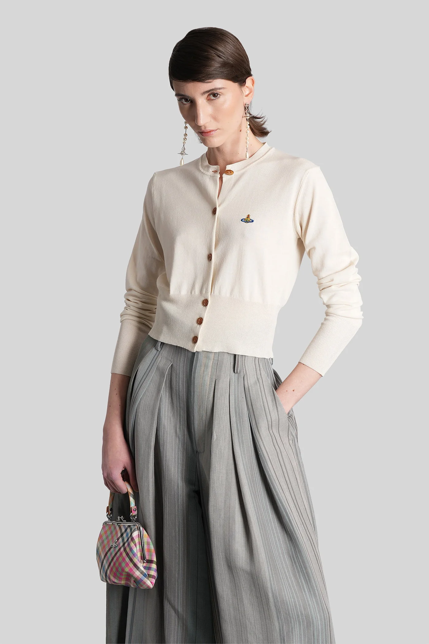 Bea Cardigan in beige cotton - Image 2