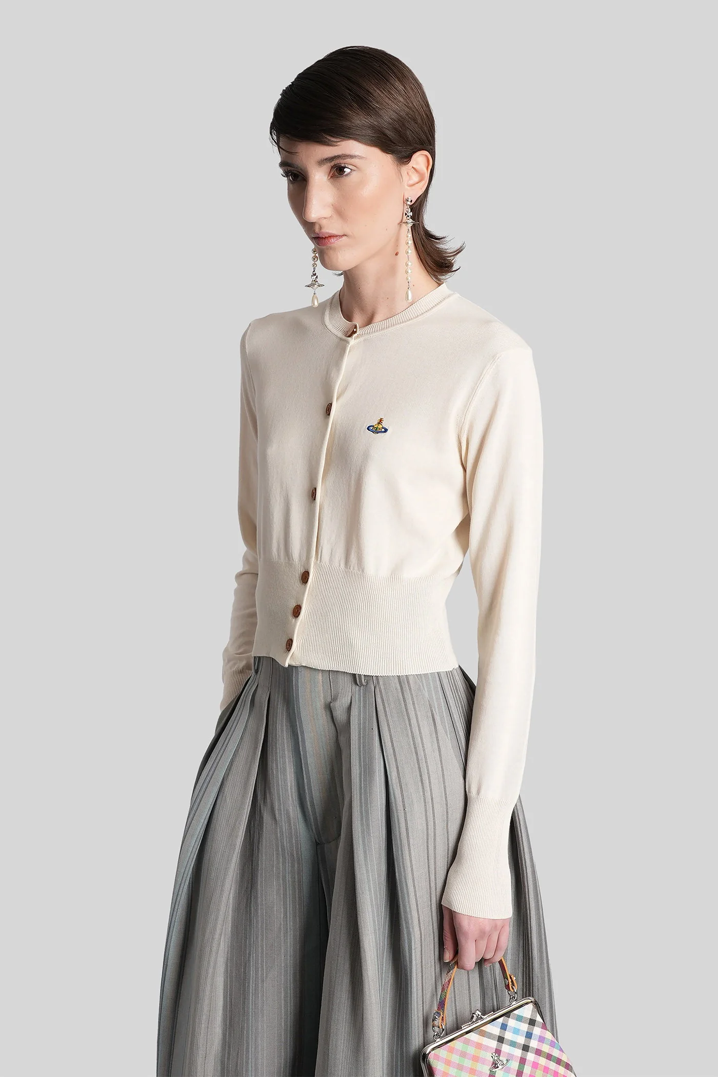 Bea Cardigan in beige cotton - Image 4