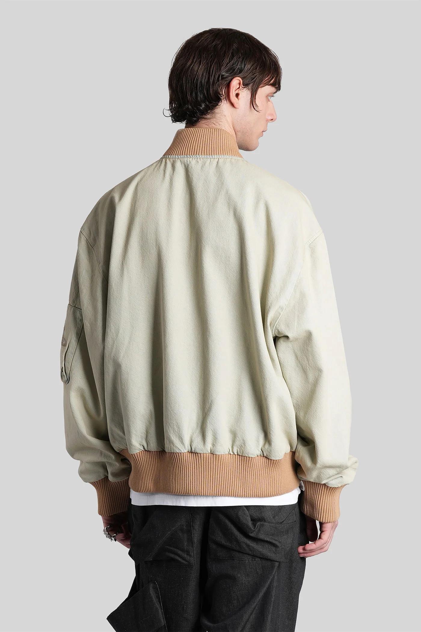Bernardo Bomber Jacket in blue cotton - Image 3