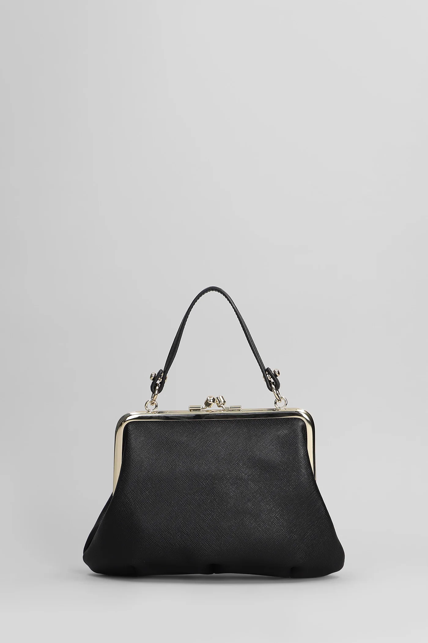 Granny frame purse Hand bag in black leather - Image 3