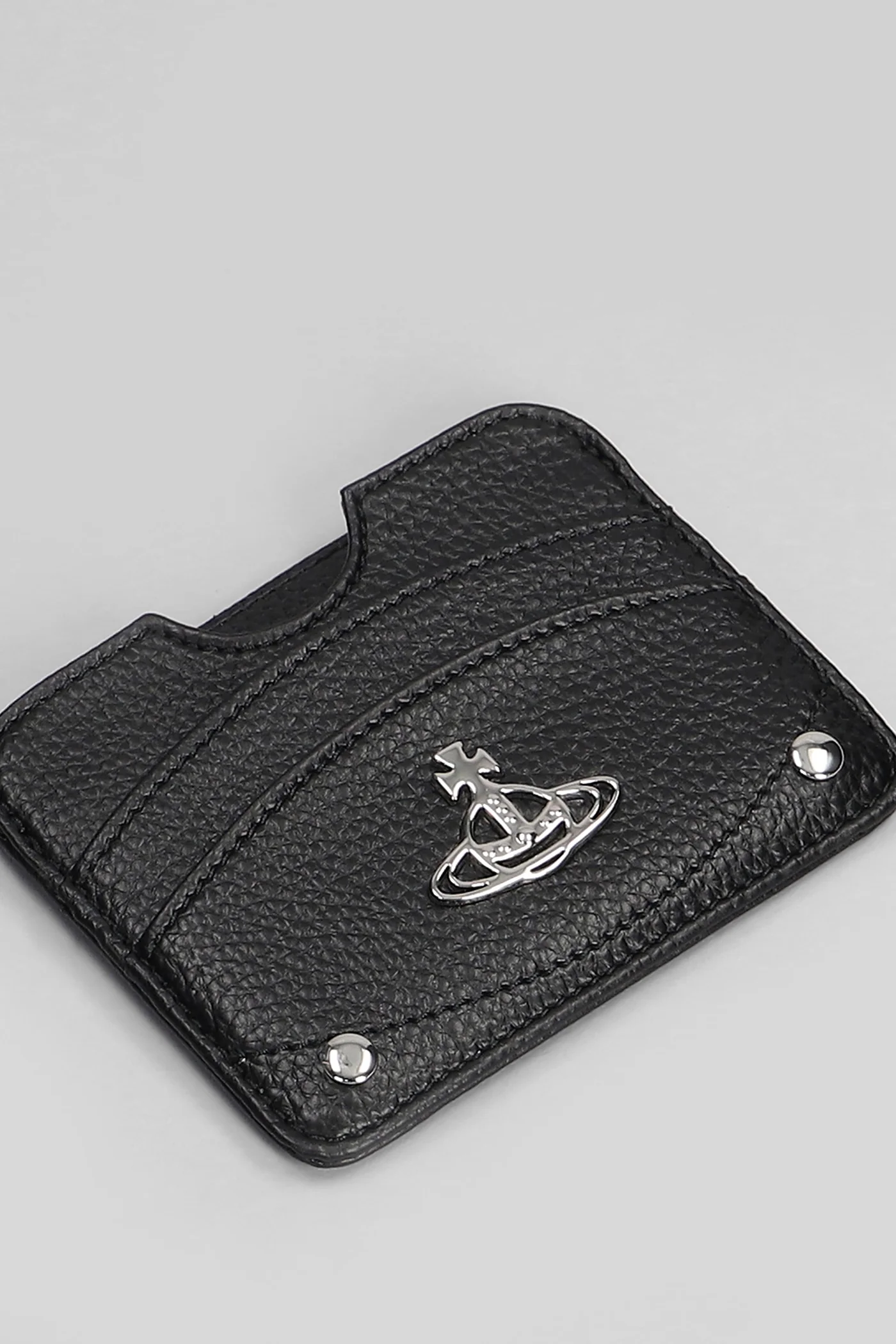 Half moon card Wallet in black leather - Image 4