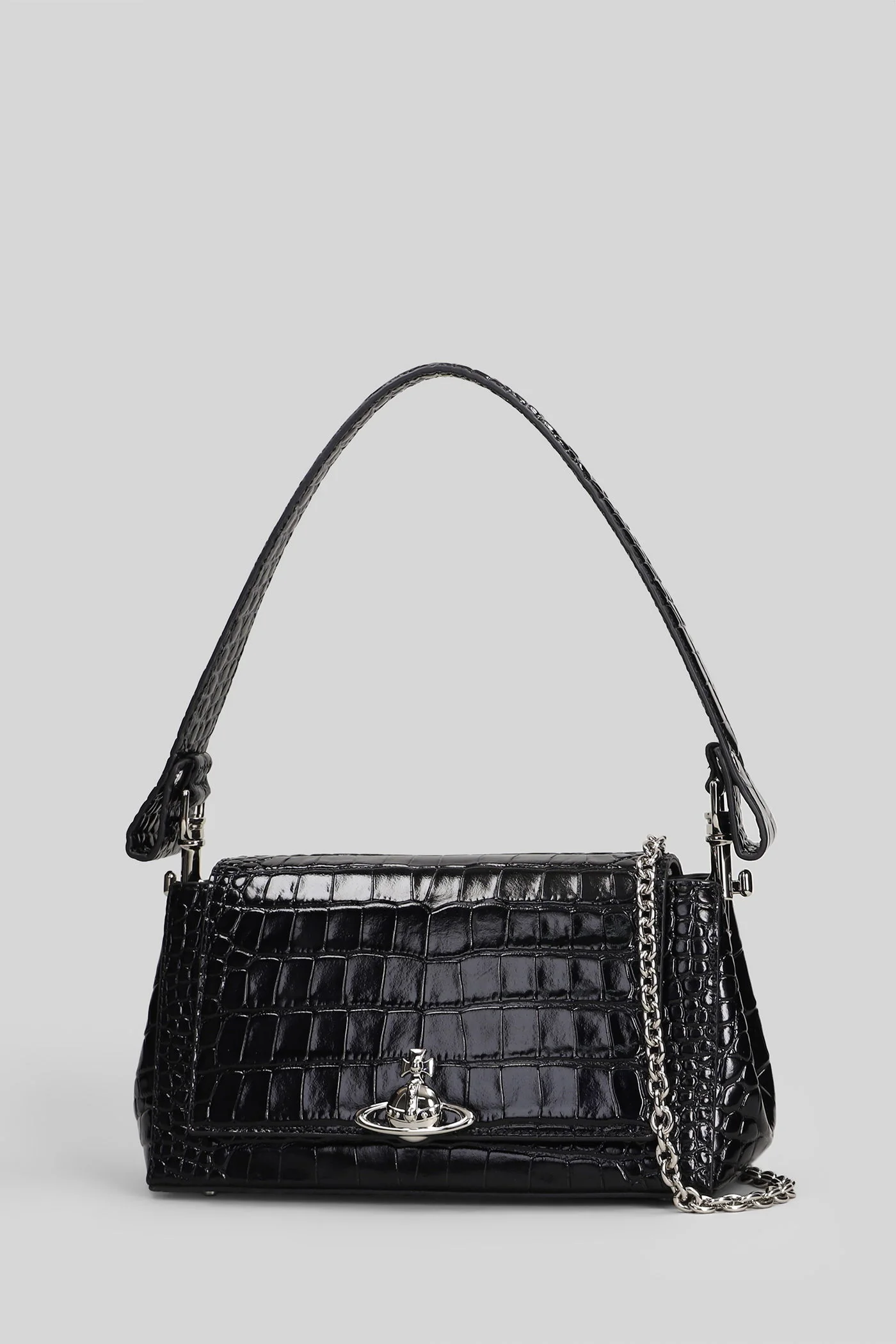 Hazel medium Shoulder bag in black leather - Image 2