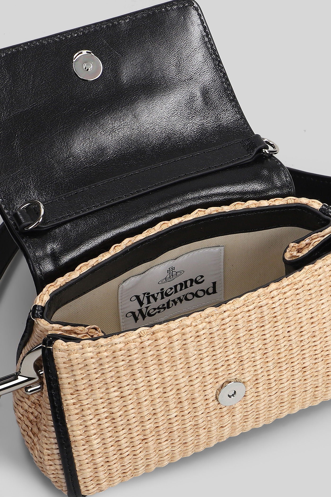Hazel small Shoulder bag in beige cotton - Image 4