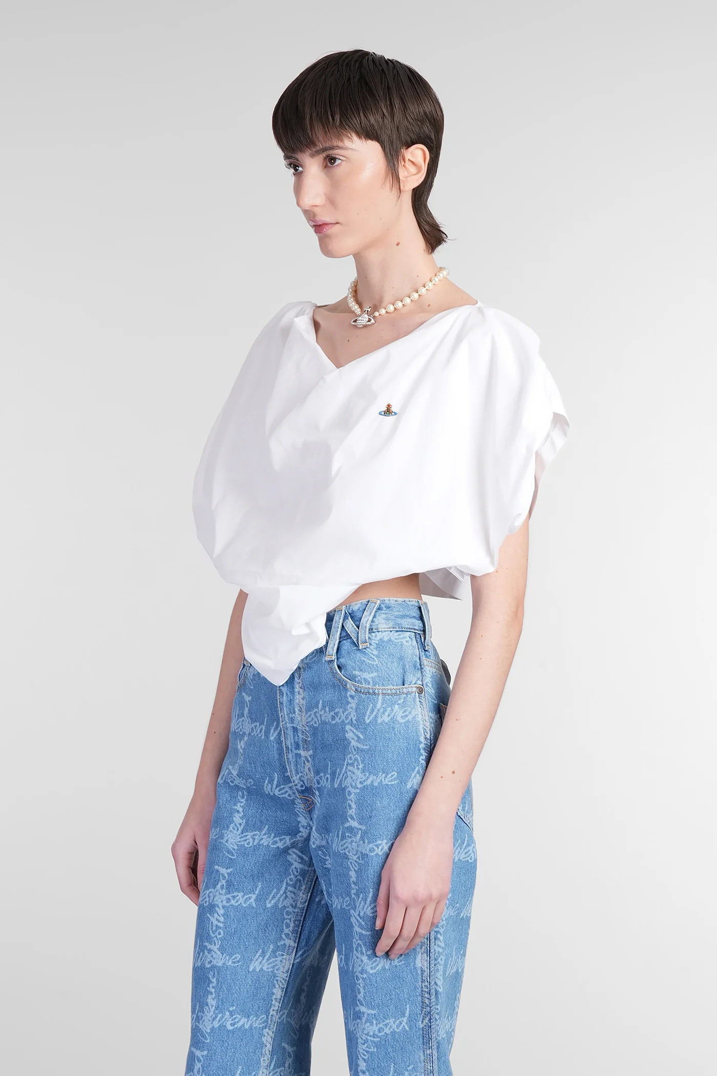 Heart top Topwear in white cotton - Image 4