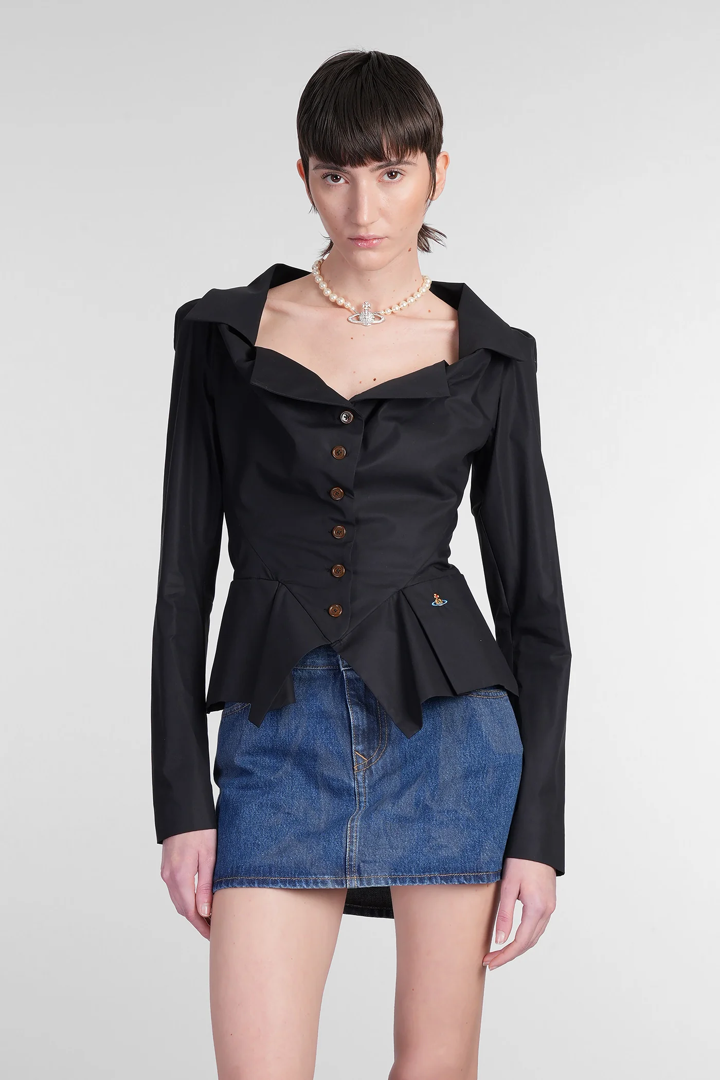 Monday Shirt in black cotton