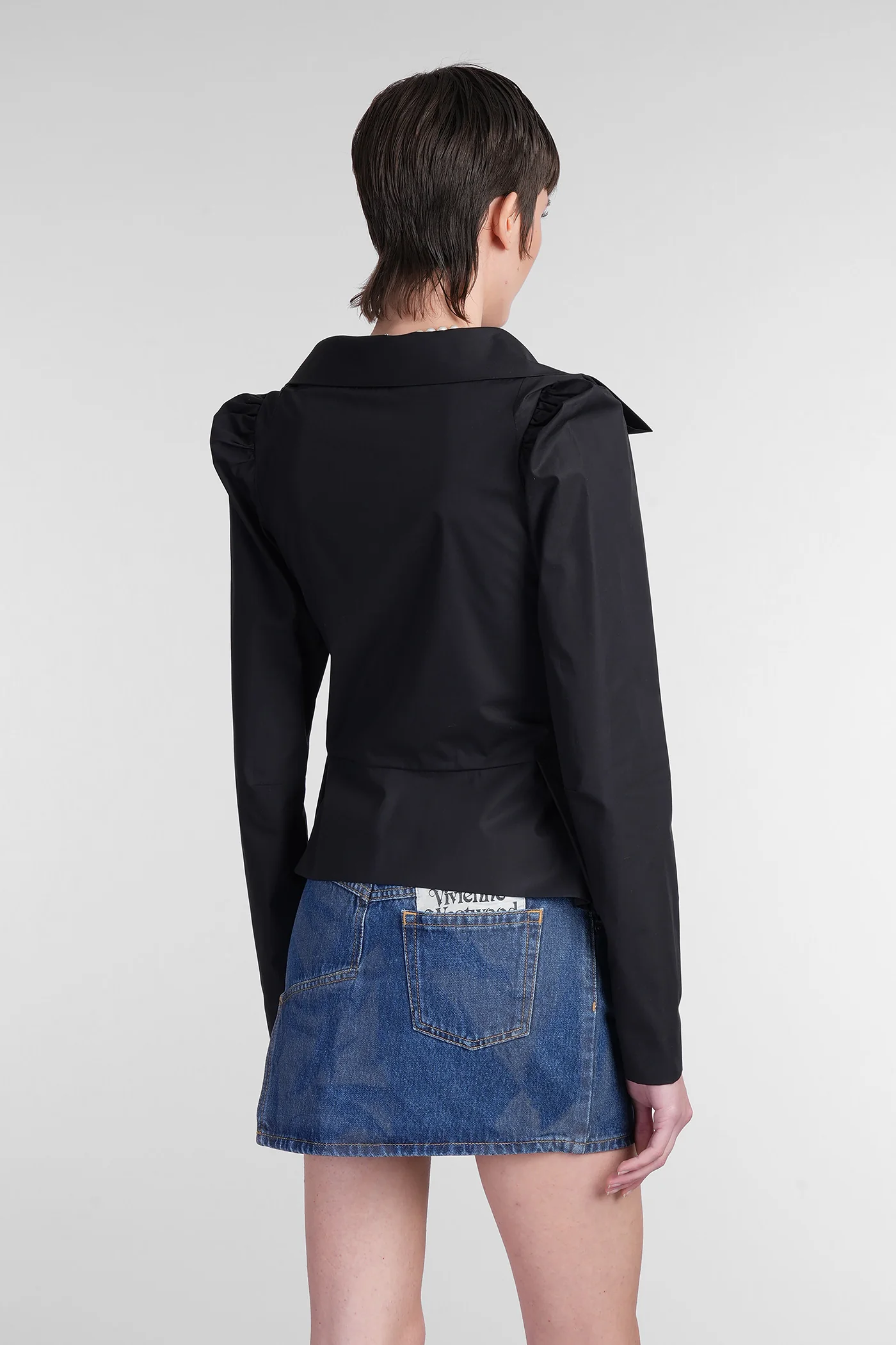 Monday Shirt in black cotton - Image 3