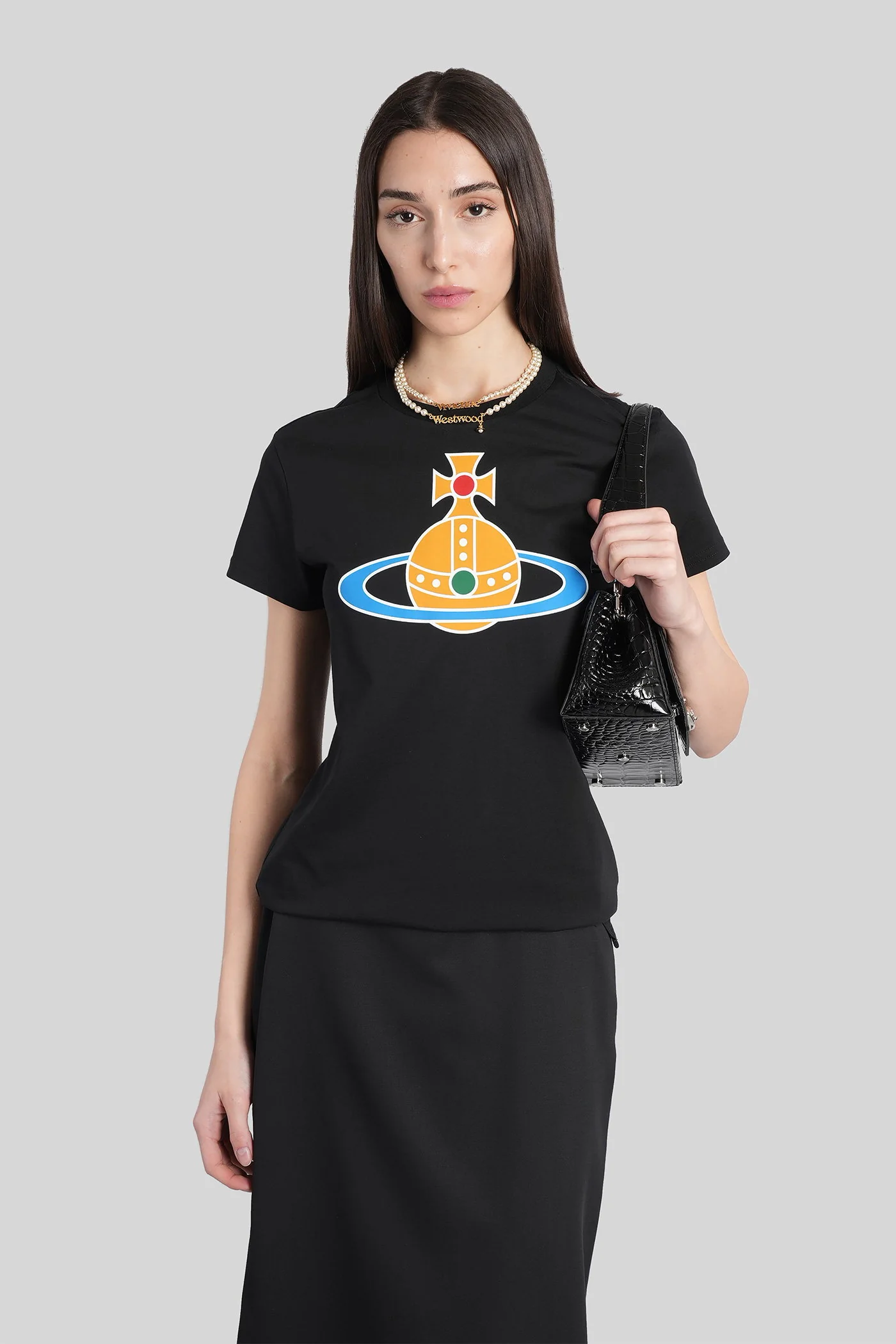 Orb peru tee T-Shirt in black cotton