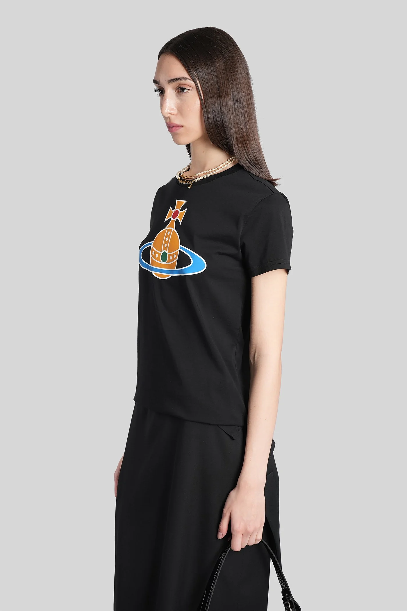 Orb peru tee T-Shirt in black cotton - Image 4