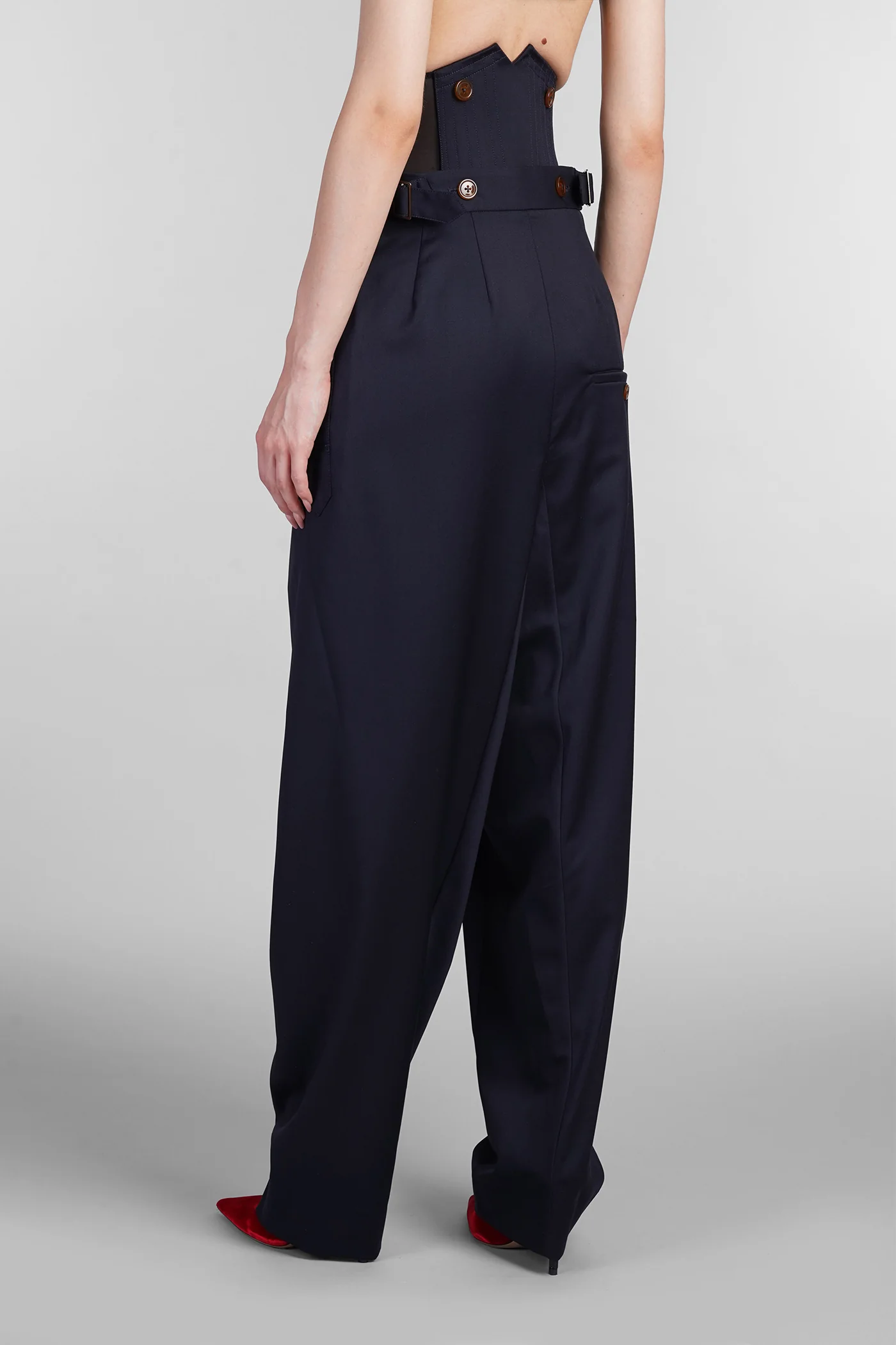 Pants in blue wool - Image 3