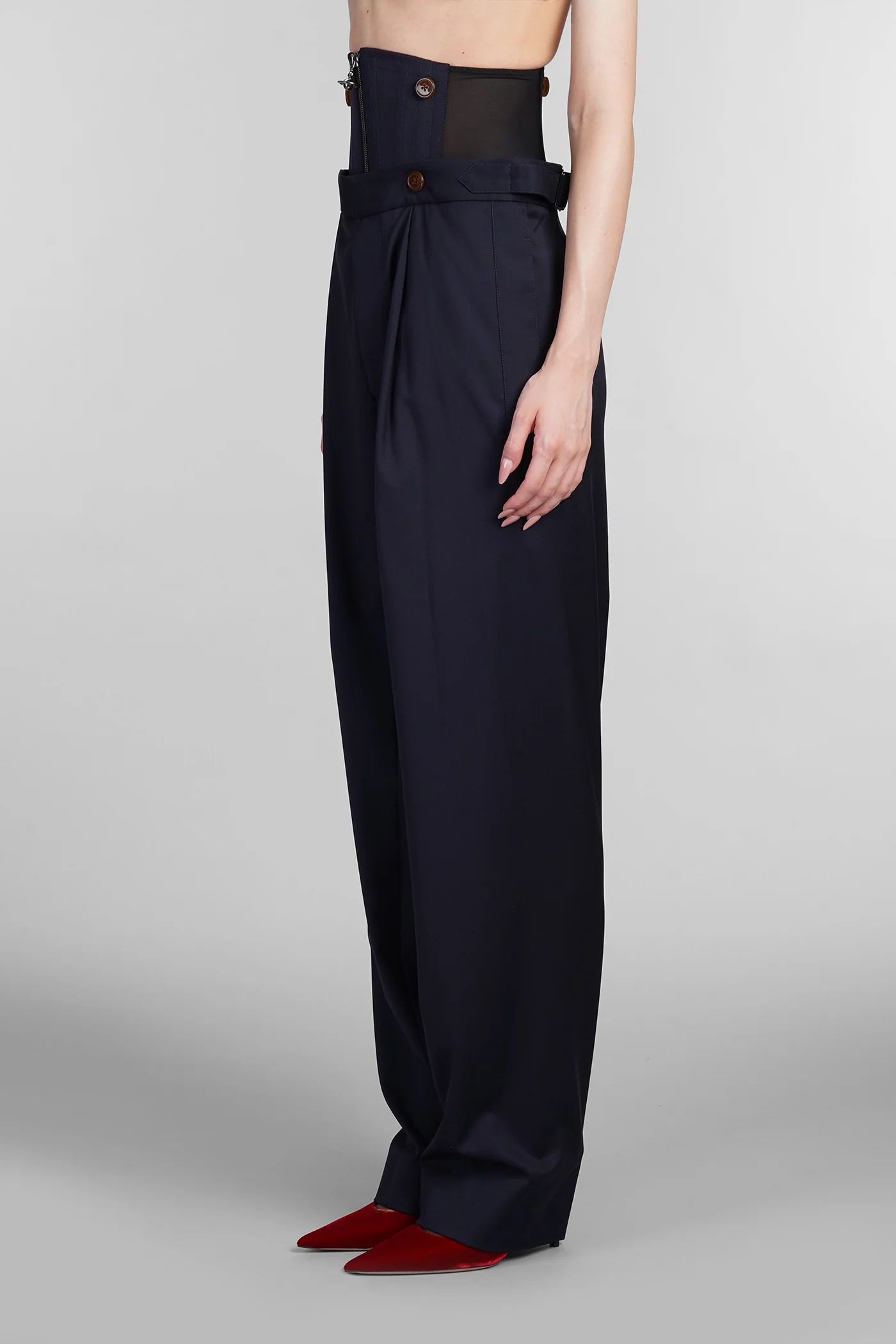 Pants in blue wool - Image 4