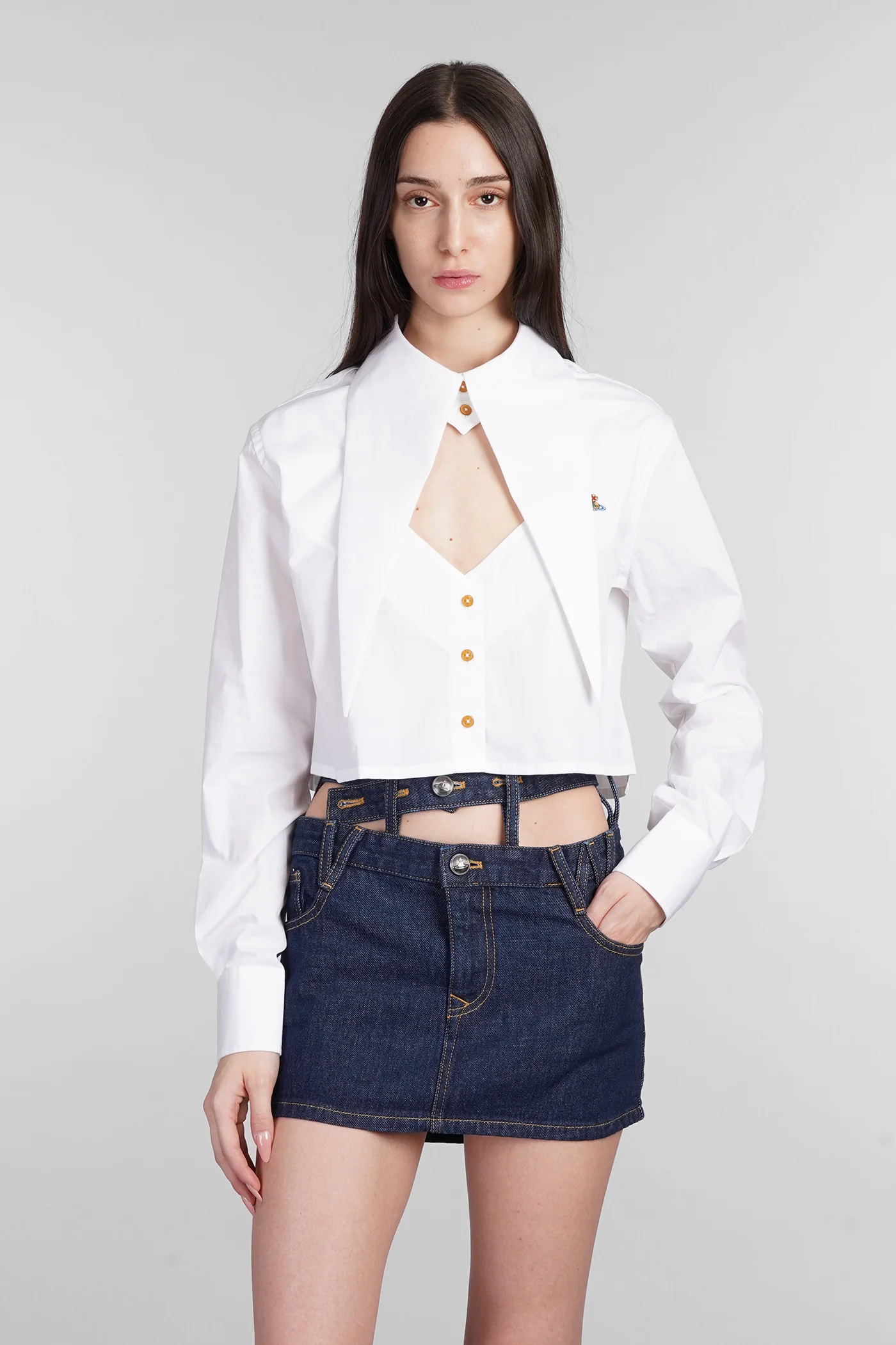 Shirt in white cotton