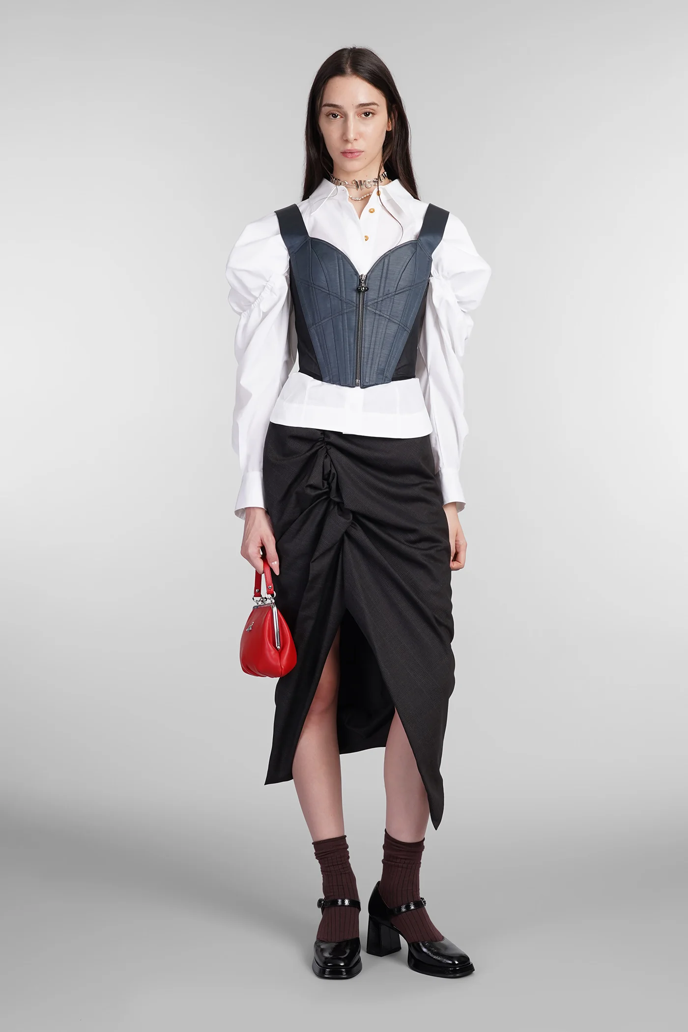 Skirt in brown wool - Image 2