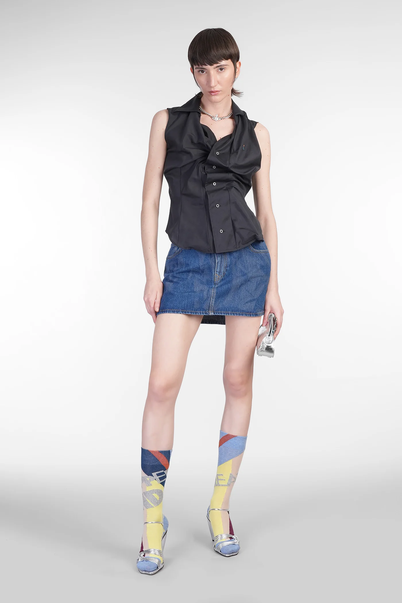 Ss drunken Shirt in black cotton - Image 2