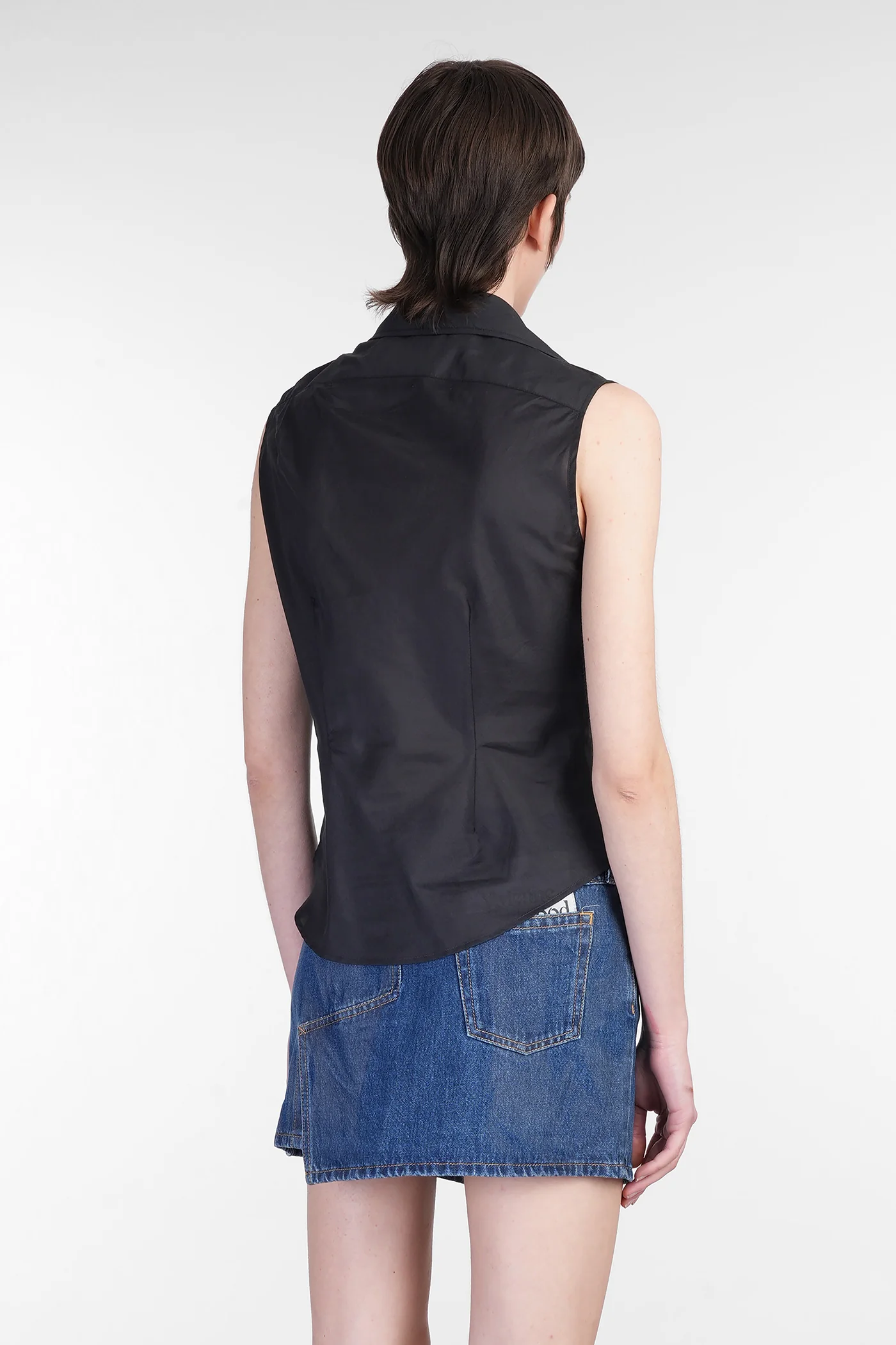 Ss drunken Shirt in black cotton - Image 3
