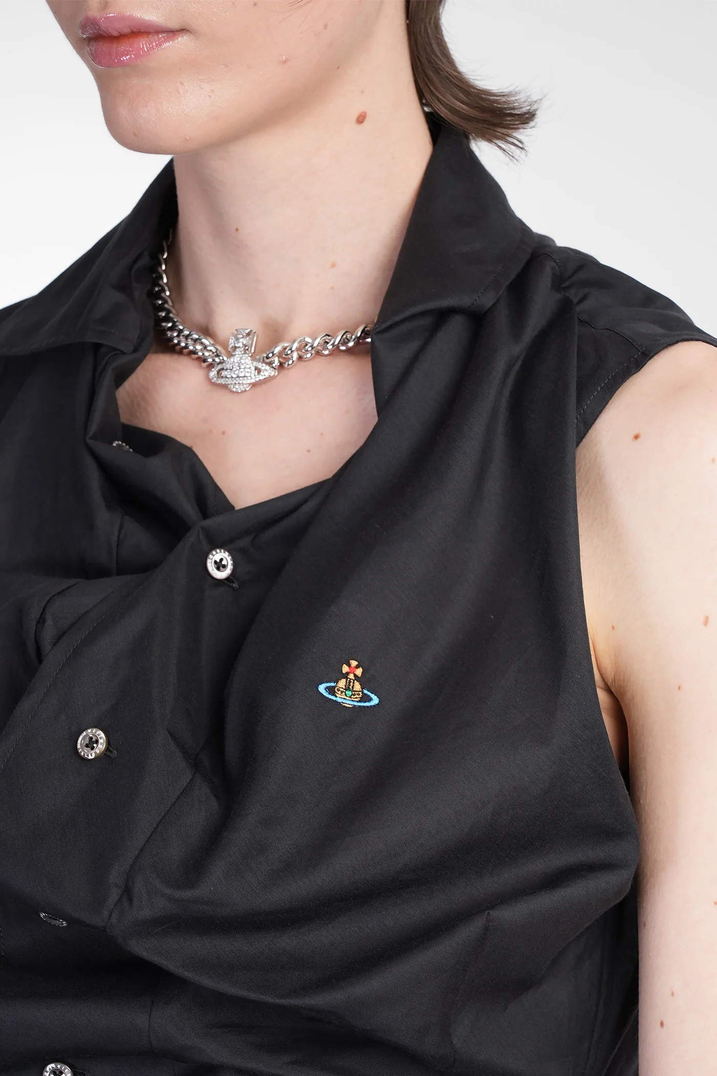 Ss drunken Shirt in black cotton - Image 5