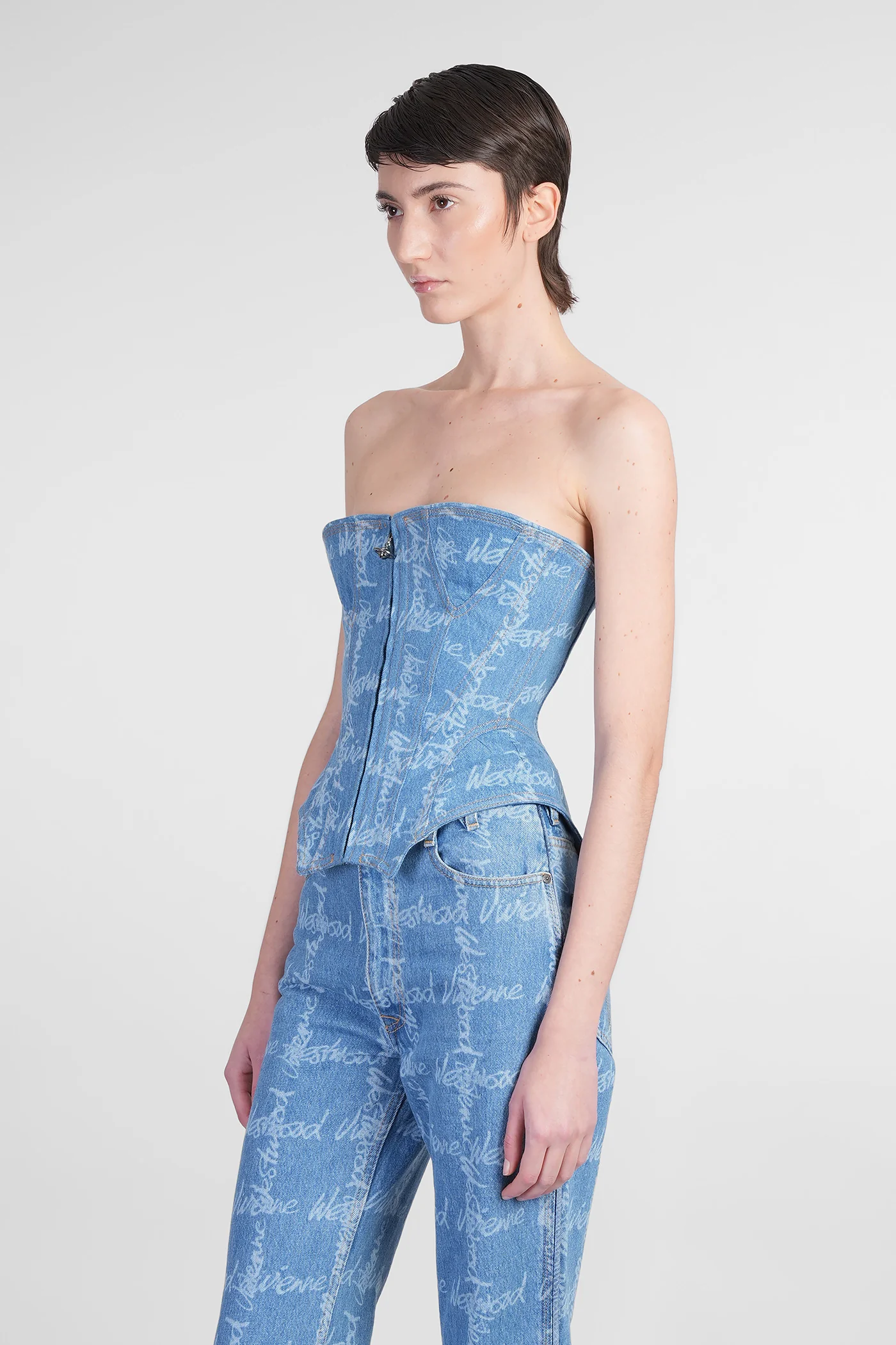 Topwear in blue cotton - Image 4