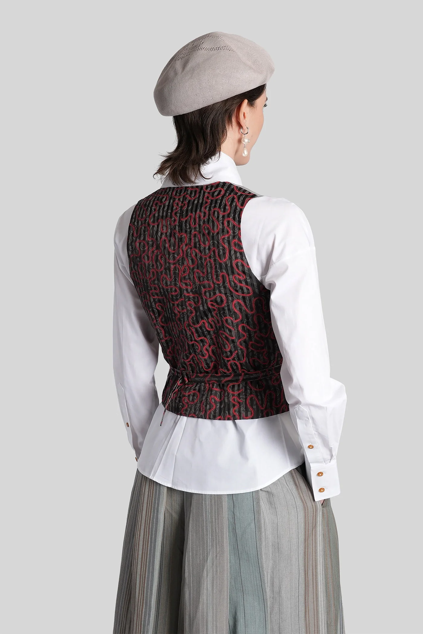 Vest in grey wool - Image 3