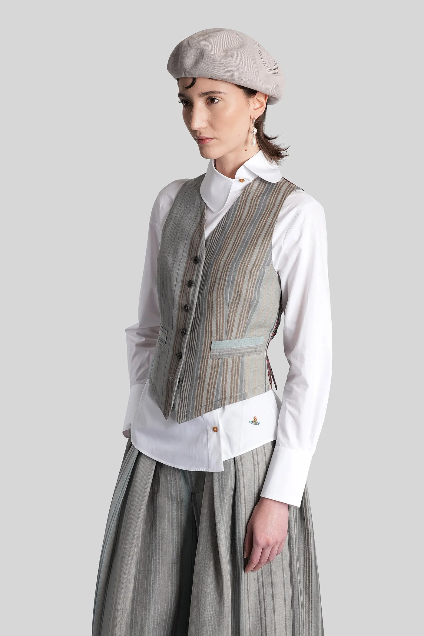 Vest in grey wool - Image 4