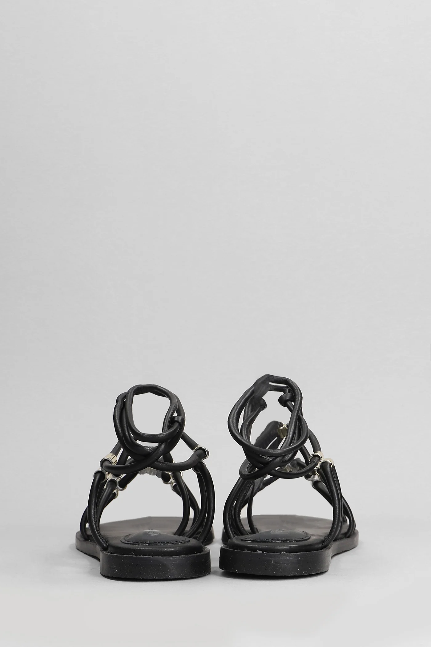 Flats in black leather - Image 4