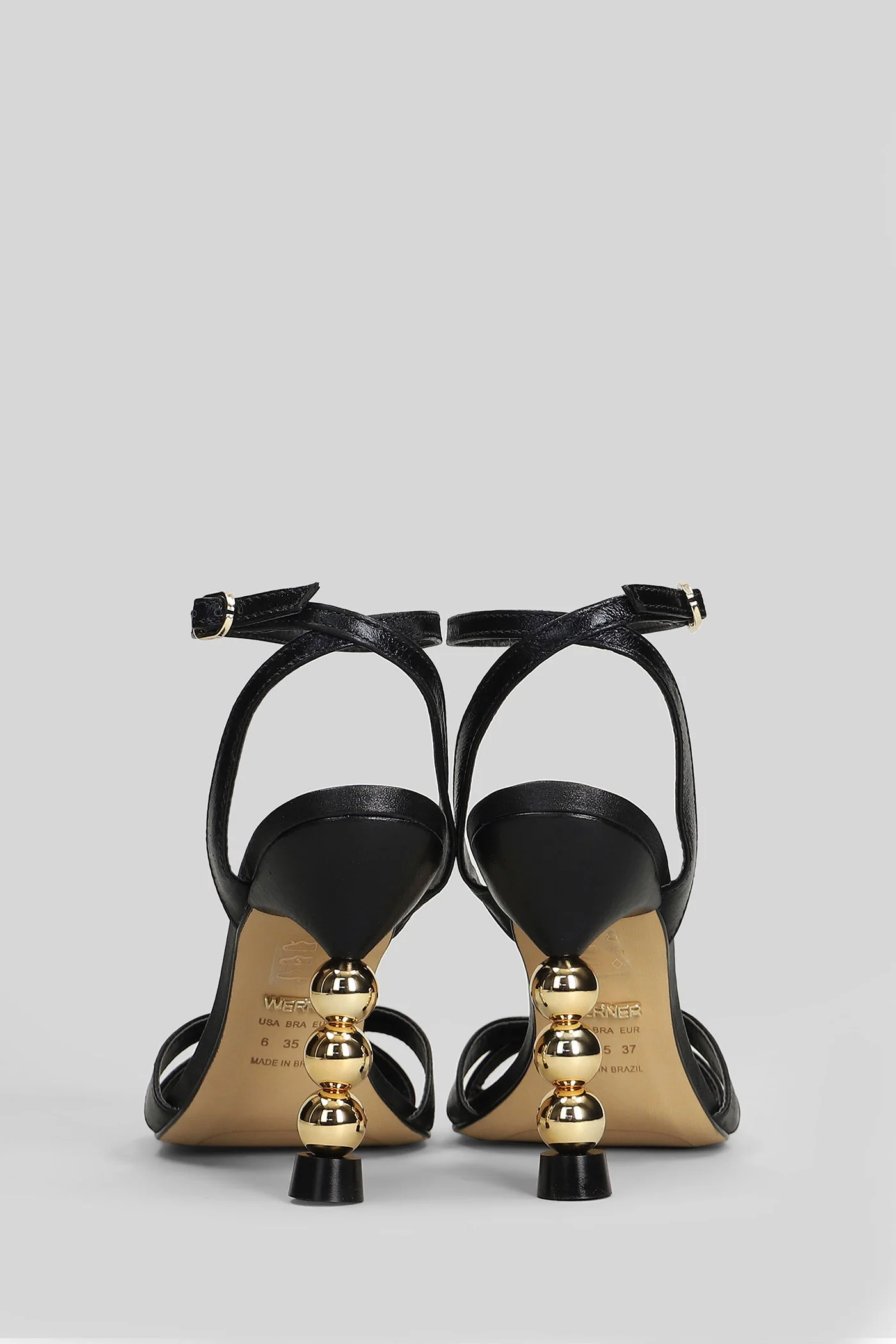 Sandals in black leather - Image 4