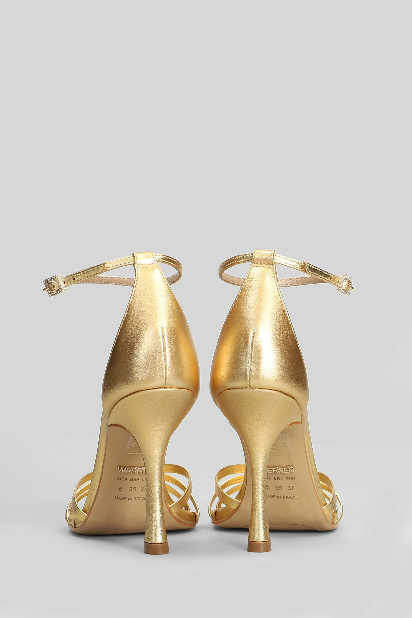 Sandals in gold leather - Image 4