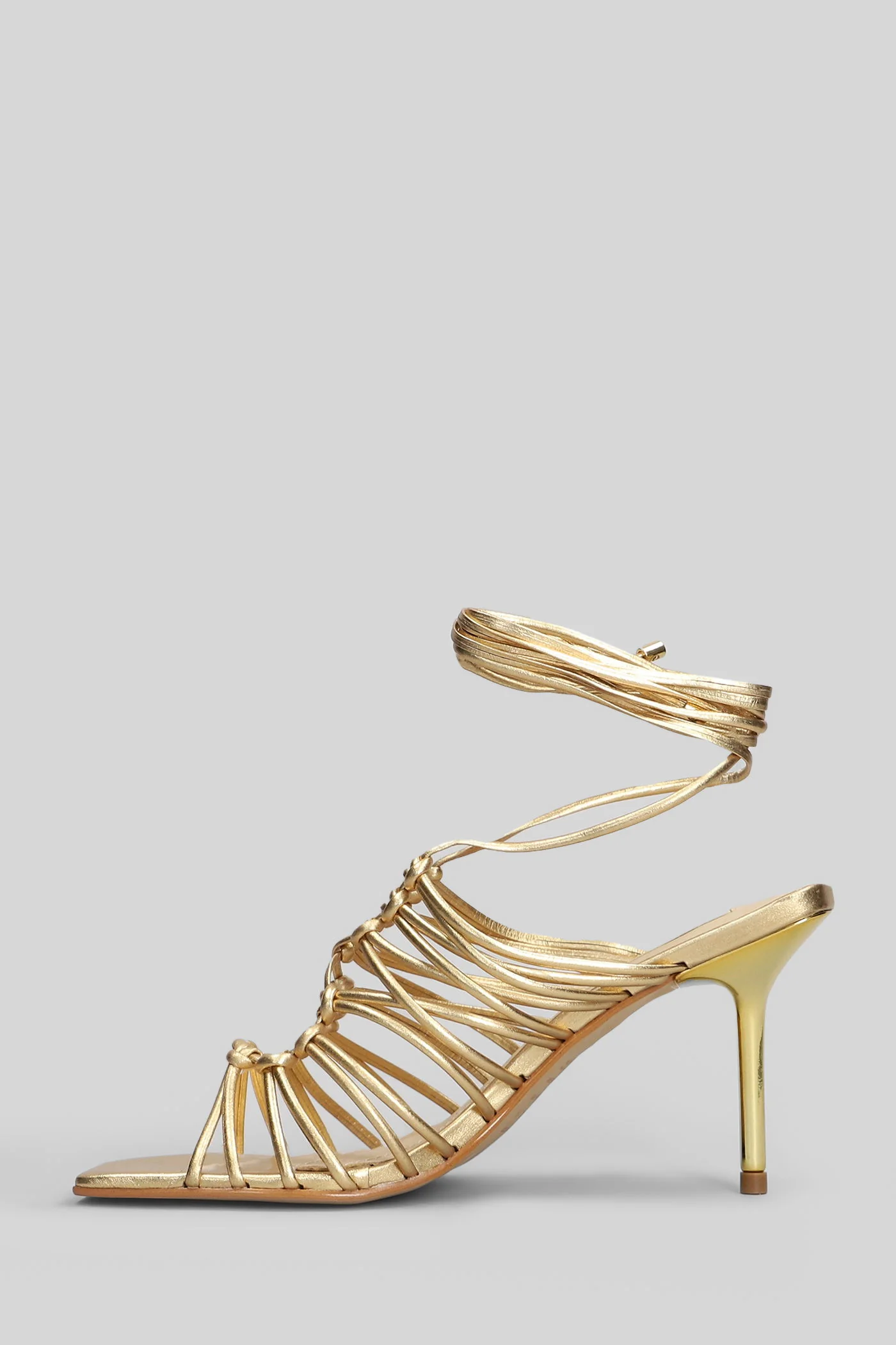 Sandals in gold leather - Image 3